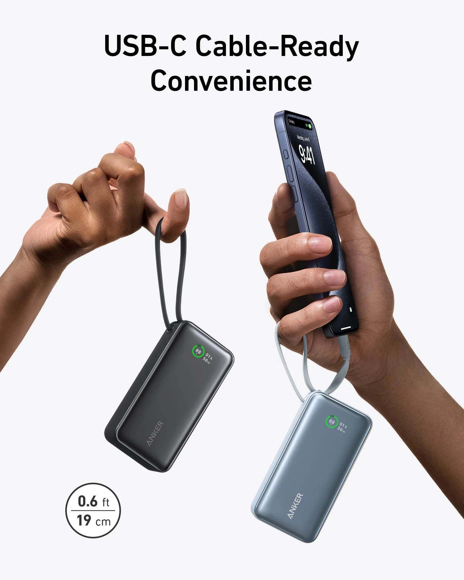 Anker Nano Power Bank (30W, Built-In USB-C Cable) - Image 15