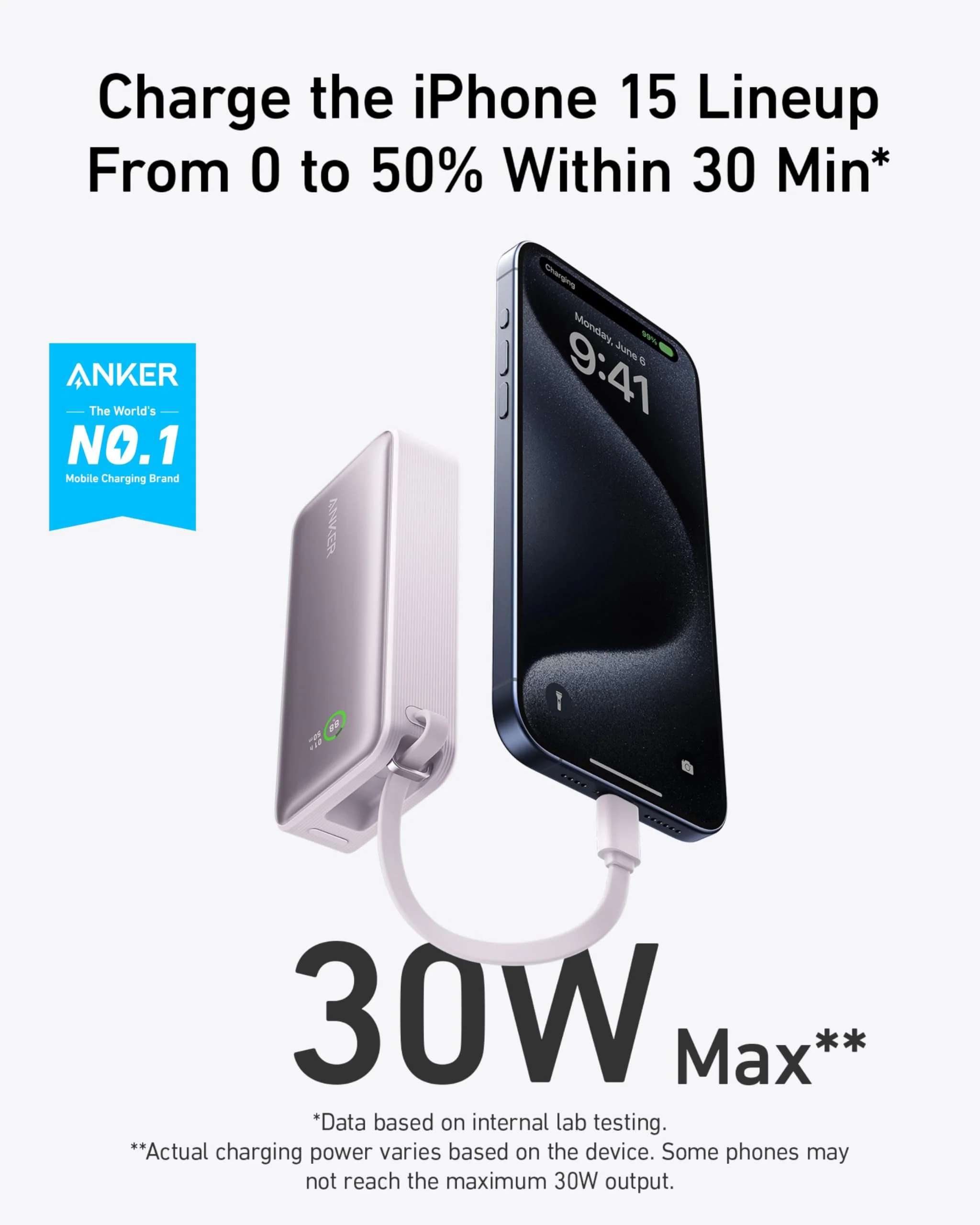Anker Nano Power Bank (30W, Built-In USB-C Cable) - Image 26