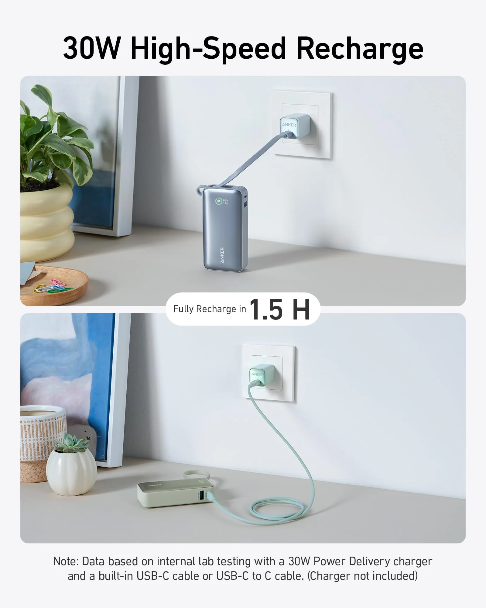 Anker Nano Power Bank (30W, Built-In USB-C Cable) - Image 29