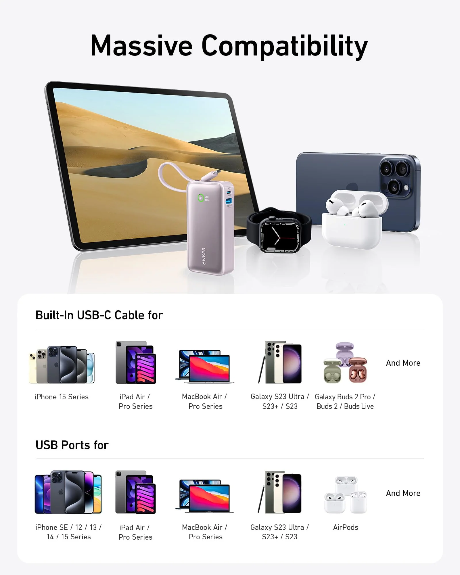 Anker Nano Power Bank (30W, Built-In USB-C Cable) - Image 30