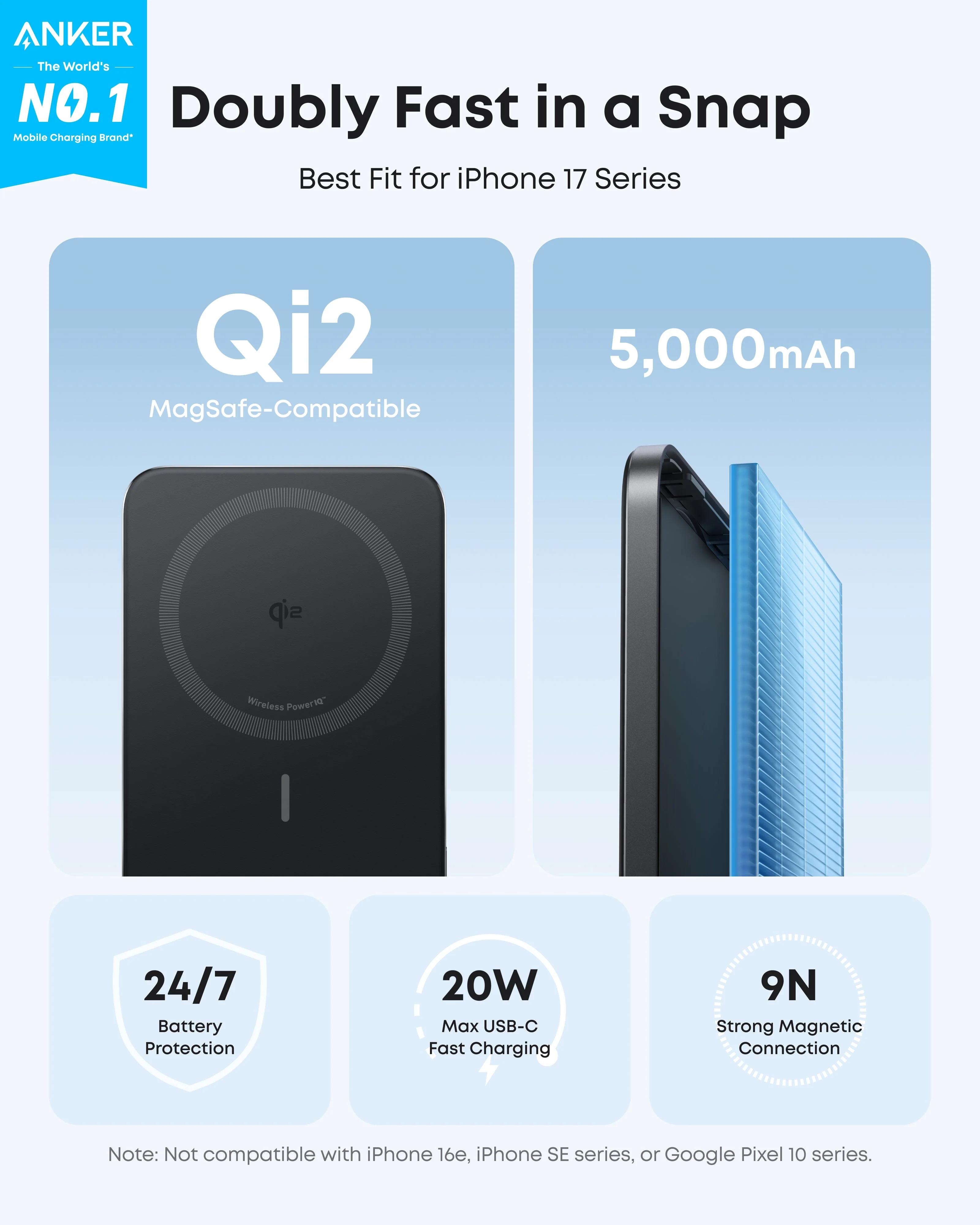 Anker Nano Power Bank (5K, MagGo, Slim) - Image 2