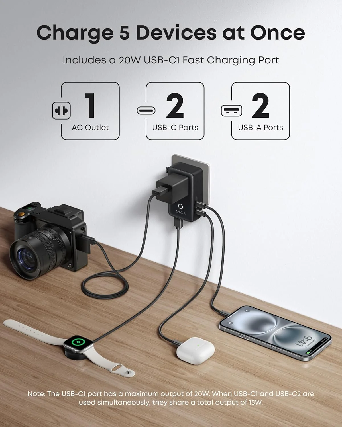 Anker Nano Travel Adapter (5-in-1, 20W, 1-Pack) - Image 9