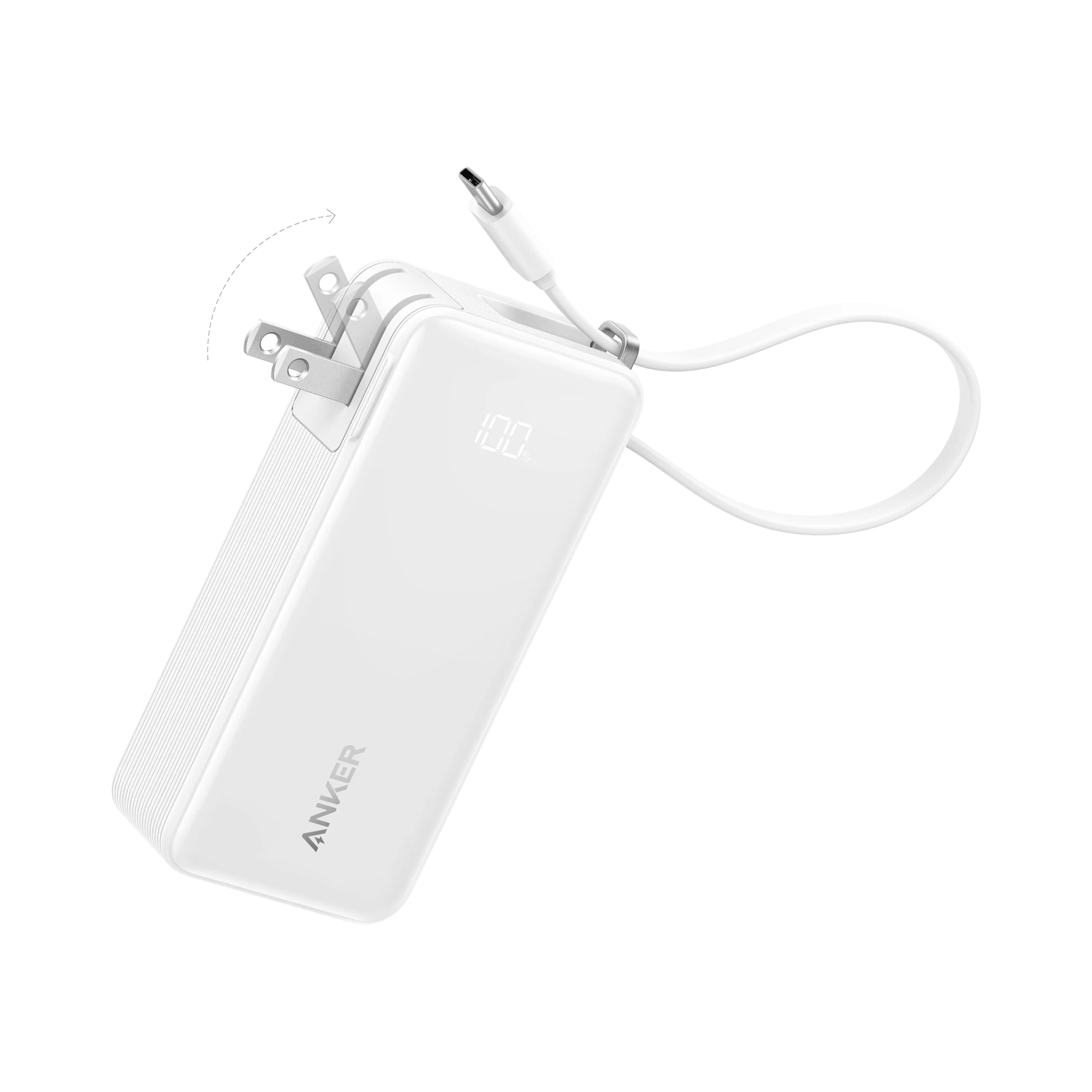 Anker Power Bank (10K, Fusion, Built-In Cable) - Image 7