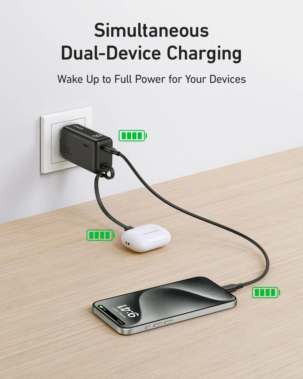 Anker Power Bank (30W, 5k,  Fusion, Built-In USB-C Cable) - Image 19