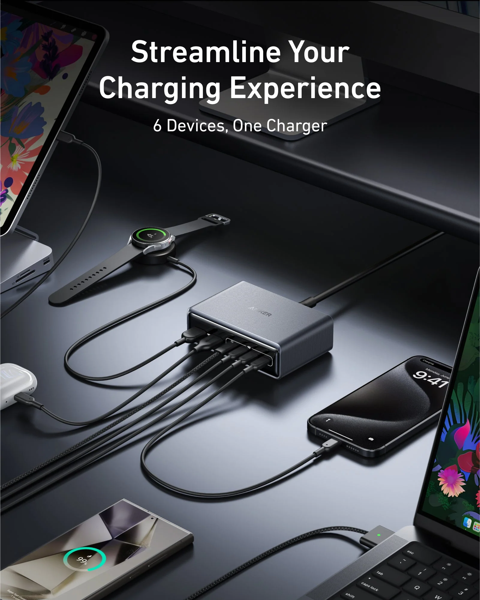 Anker Prime Charger (200W, 6 Ports, GaN) - Image 4