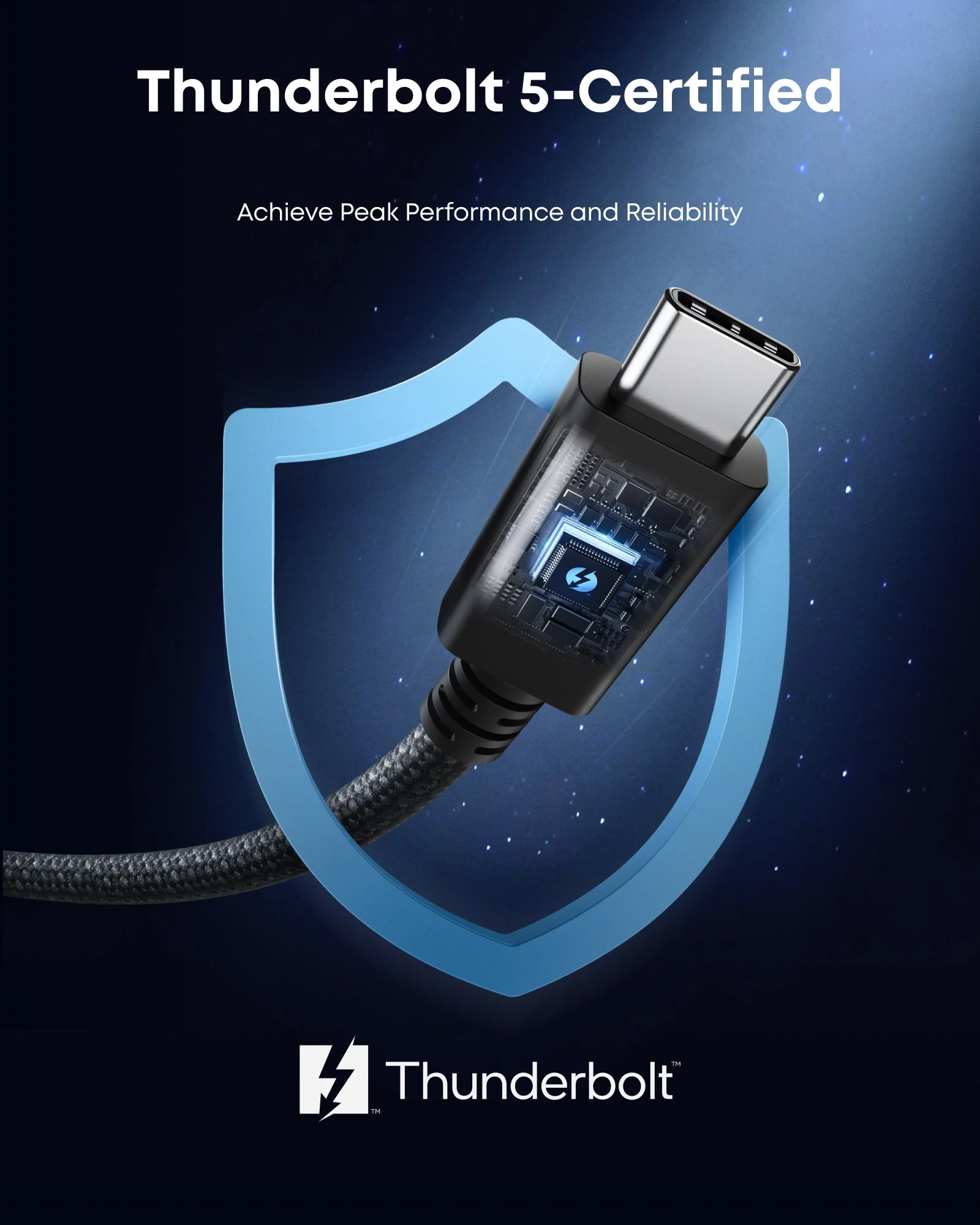 Anker Prime Thunderbolt 5 Cable (3.3 ft/1.7 ft, 80 Gbps, 240W) - Image 6