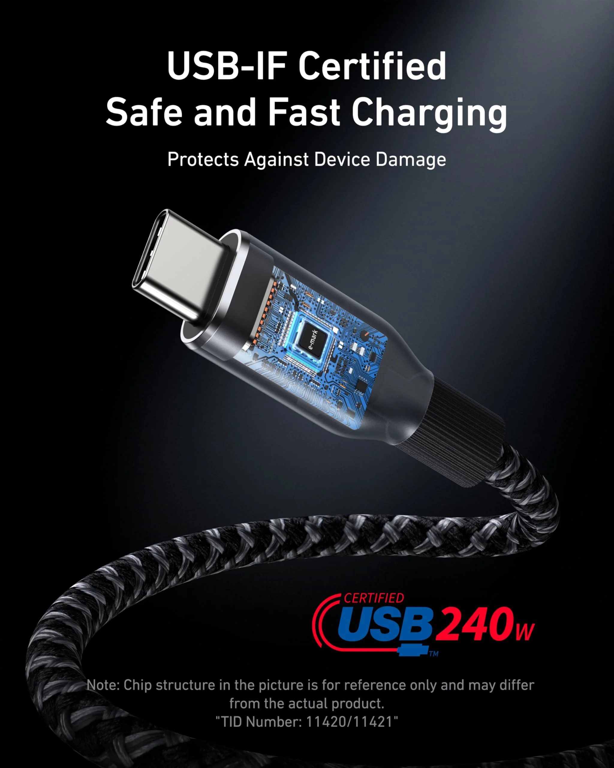 Anker Prime USB-C to USB-C Cable (240W, Upcycled-Braided) - Image 6