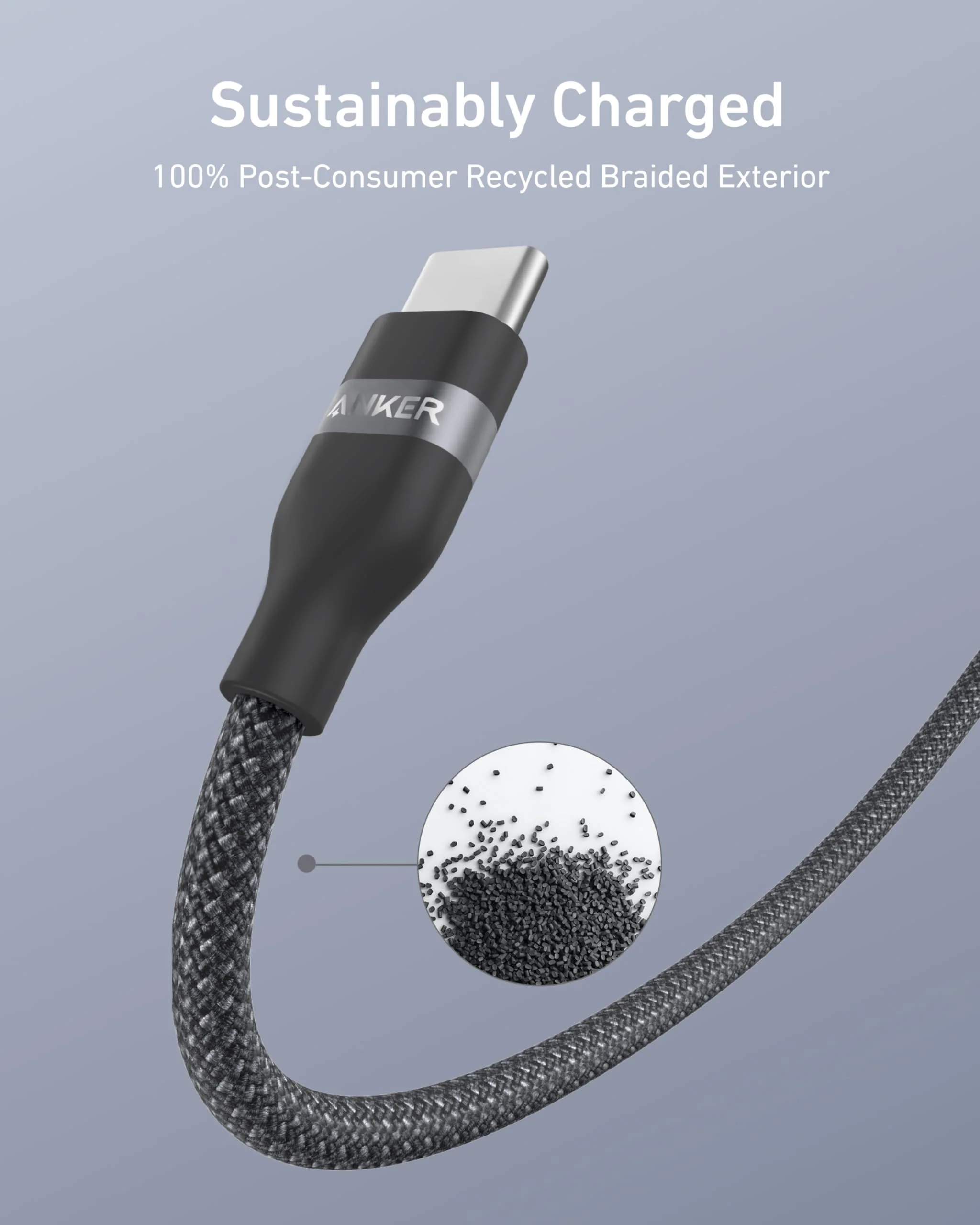 Anker USB-A to USB-C Cable (3 ft/6 ft, Upcycled-Braided) - Image 11