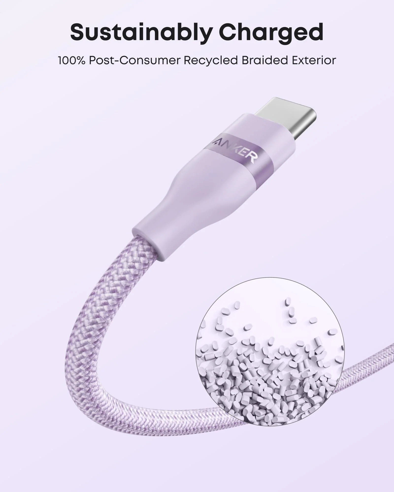 Anker USB-A to USB-C Cable (3 ft/6 ft, Upcycled-Braided) - Image 33