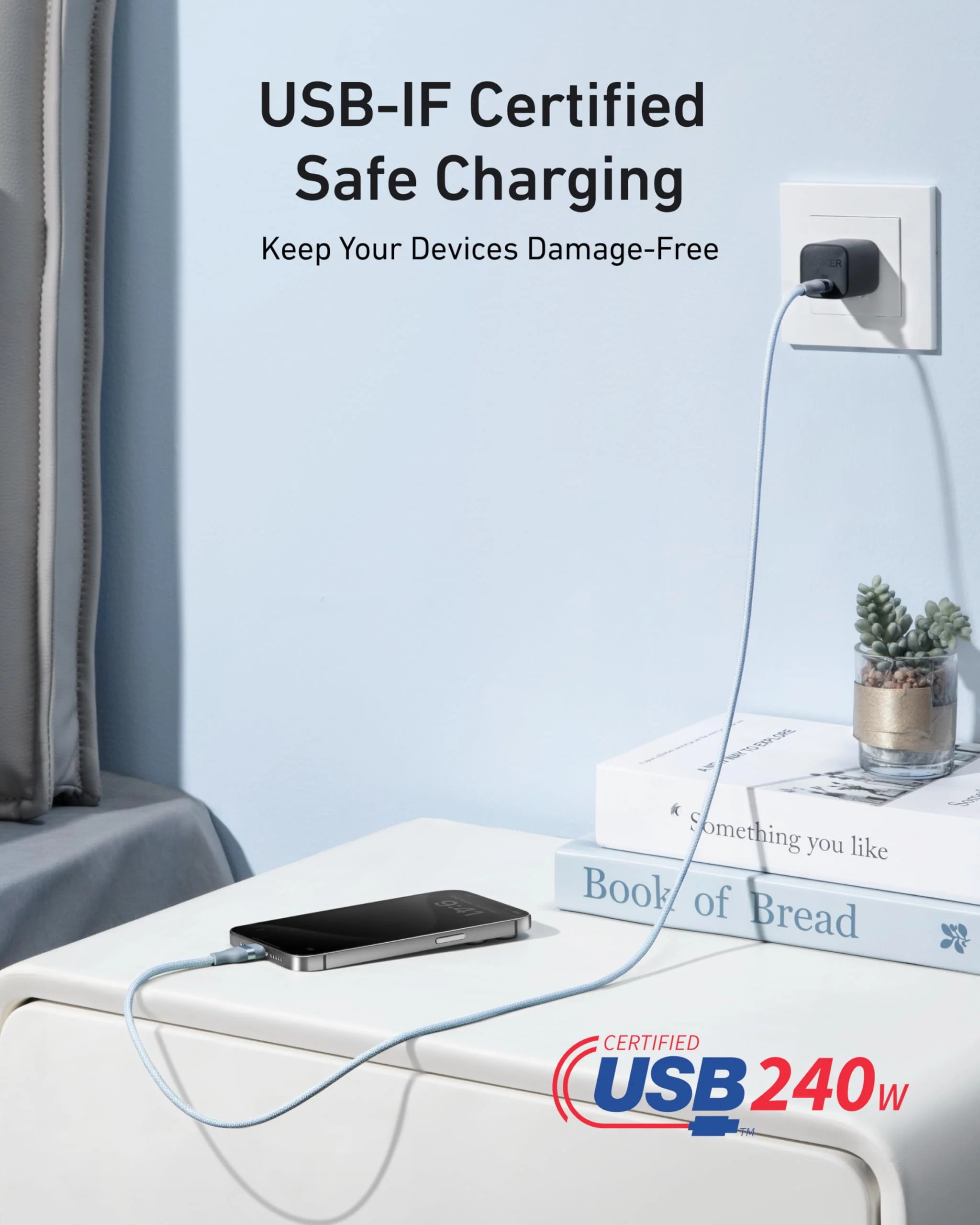 Anker USB-C to USB-C Cable (3 ft / 6 ft, 240W, Upcycled-Braided) - Image 30
