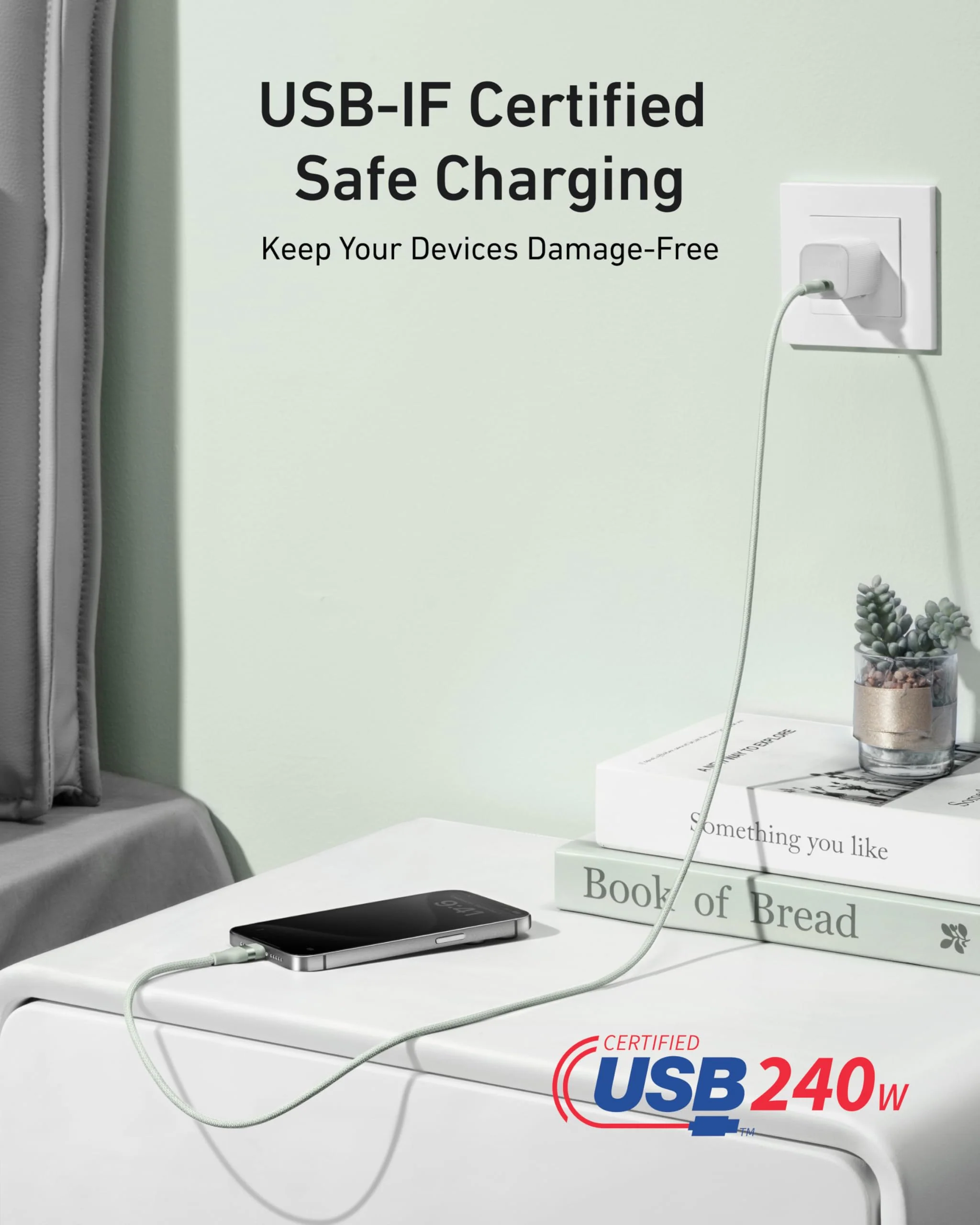 Anker USB-C to USB-C Cable (3 ft / 6 ft, 240W, Upcycled-Braided) - Image 36