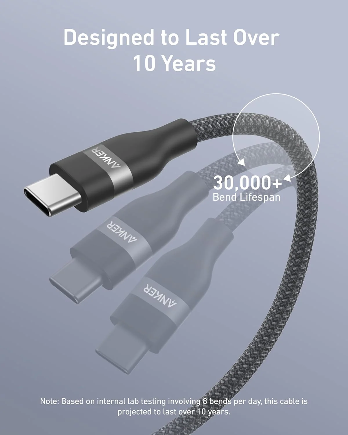 Anker USB-C to USB-C Cable (3 ft / 6 ft, 240W, Upcycled-Braided) - Image 45