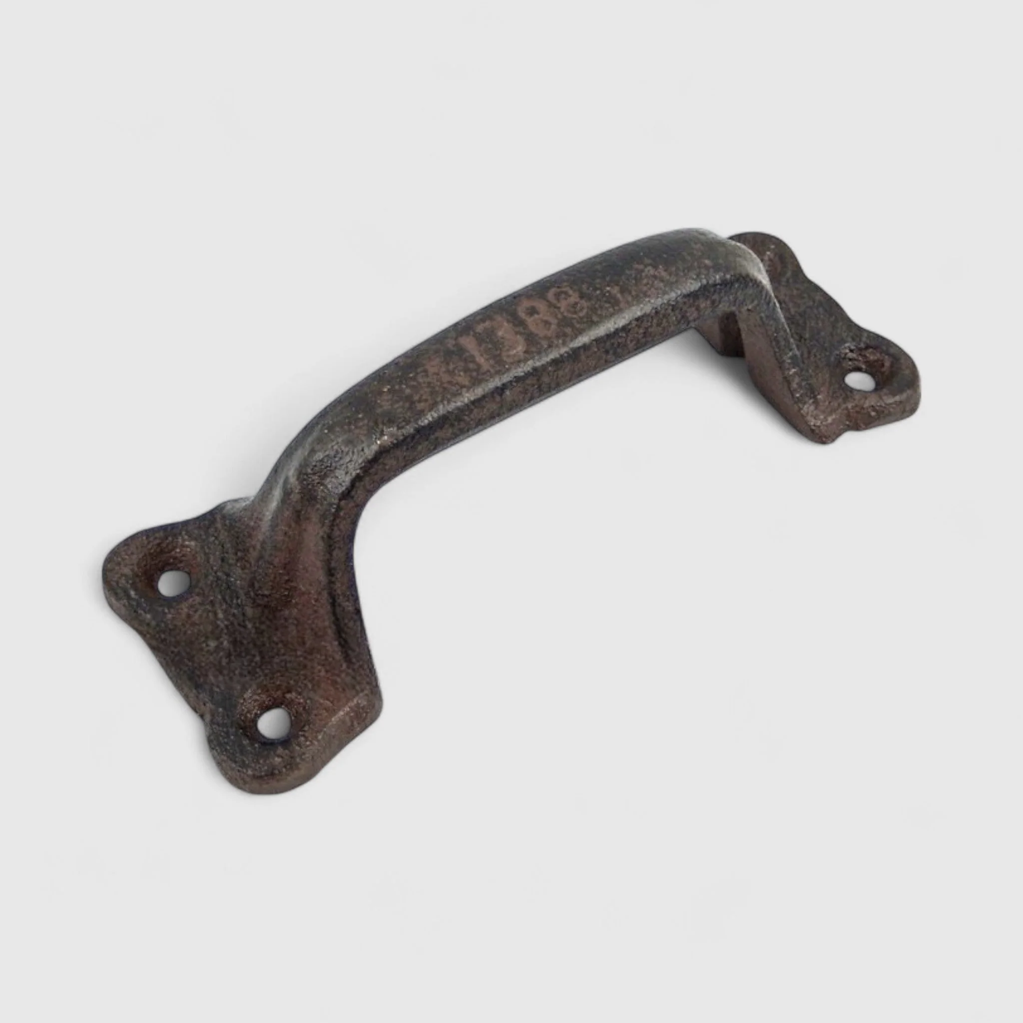 Antique Door Handle, Rustic Cast Iron Barn & Cabinet Pull - Image 2