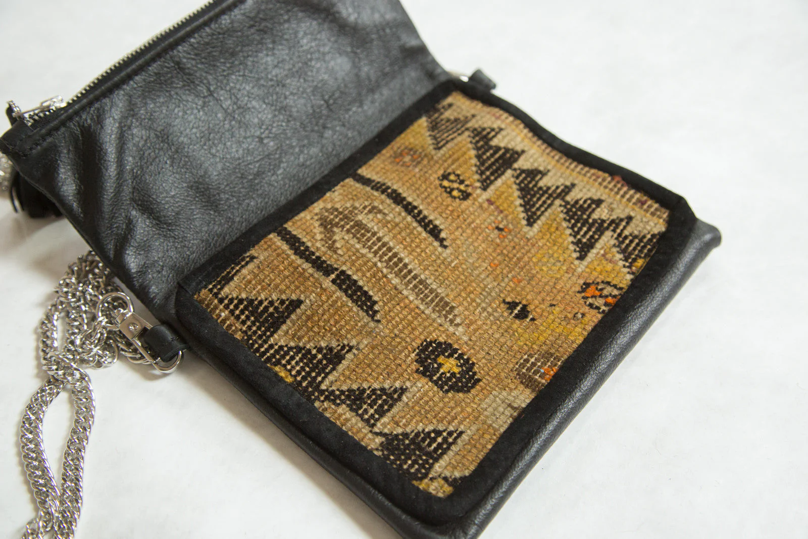 Antique Caucasian Rug Fragment Bag - Image 3