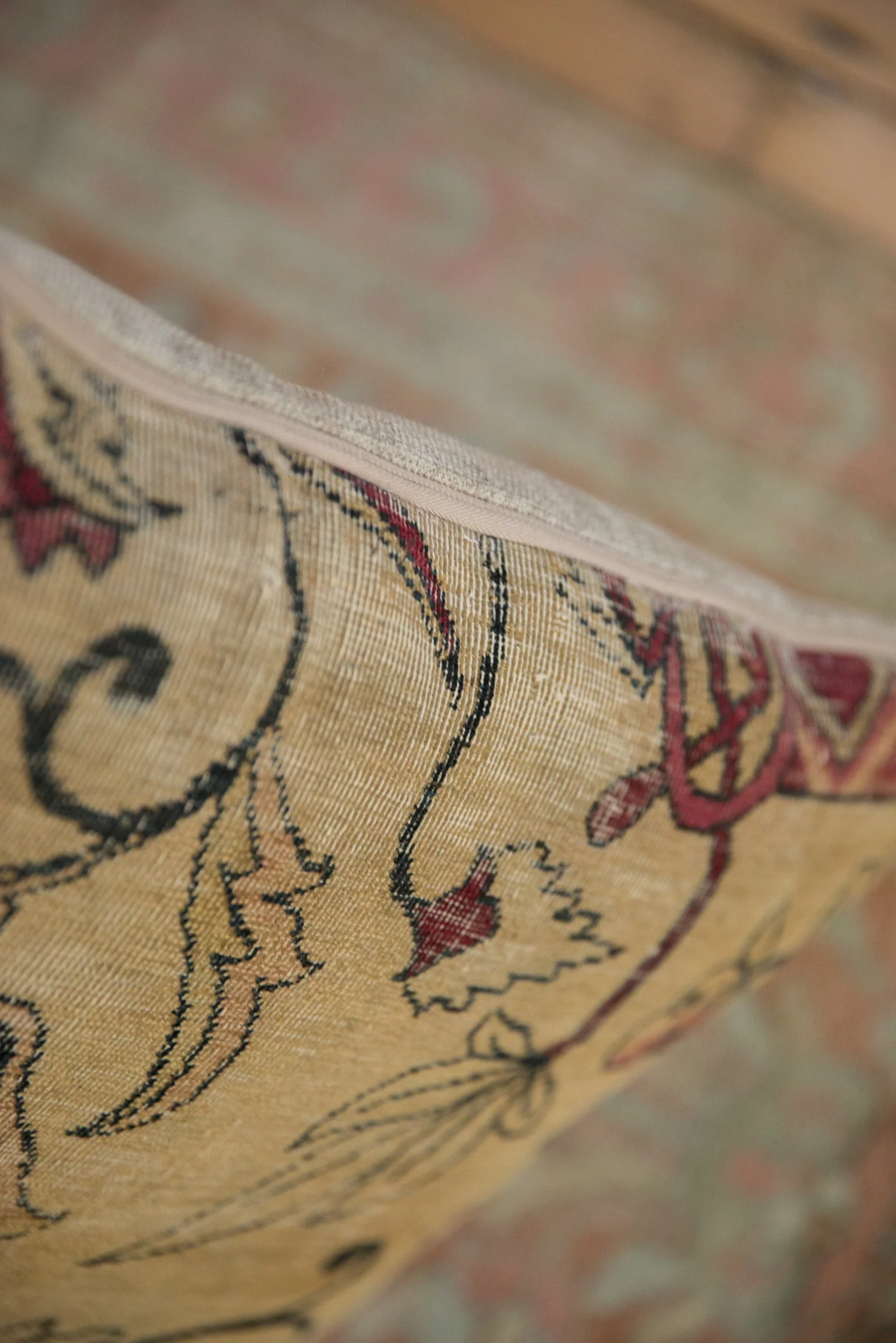 Antique Kerman Rug Fragment Pillow - Image 4