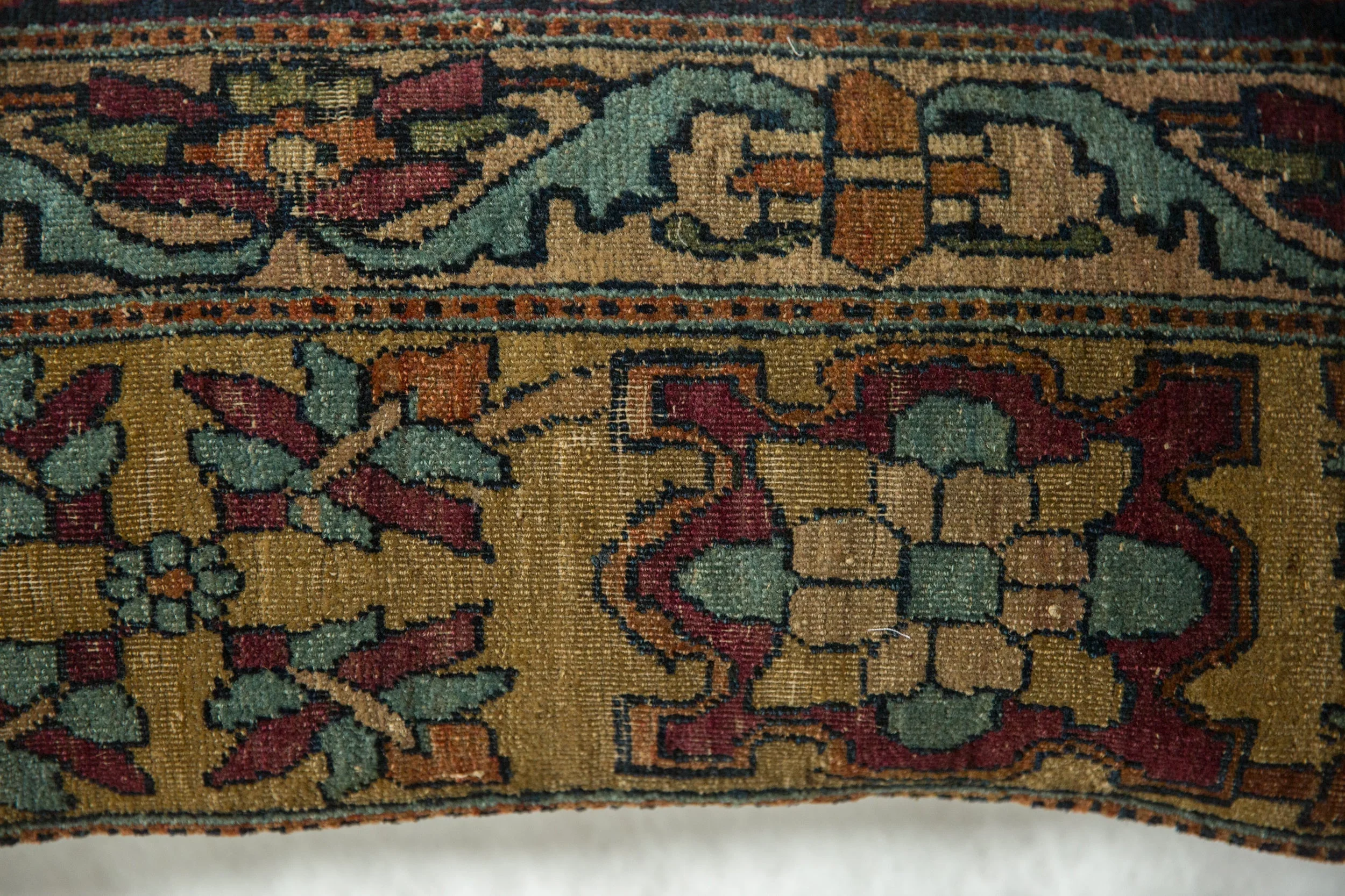 Antique Kerman Rug Fragment Pillow - Image 2