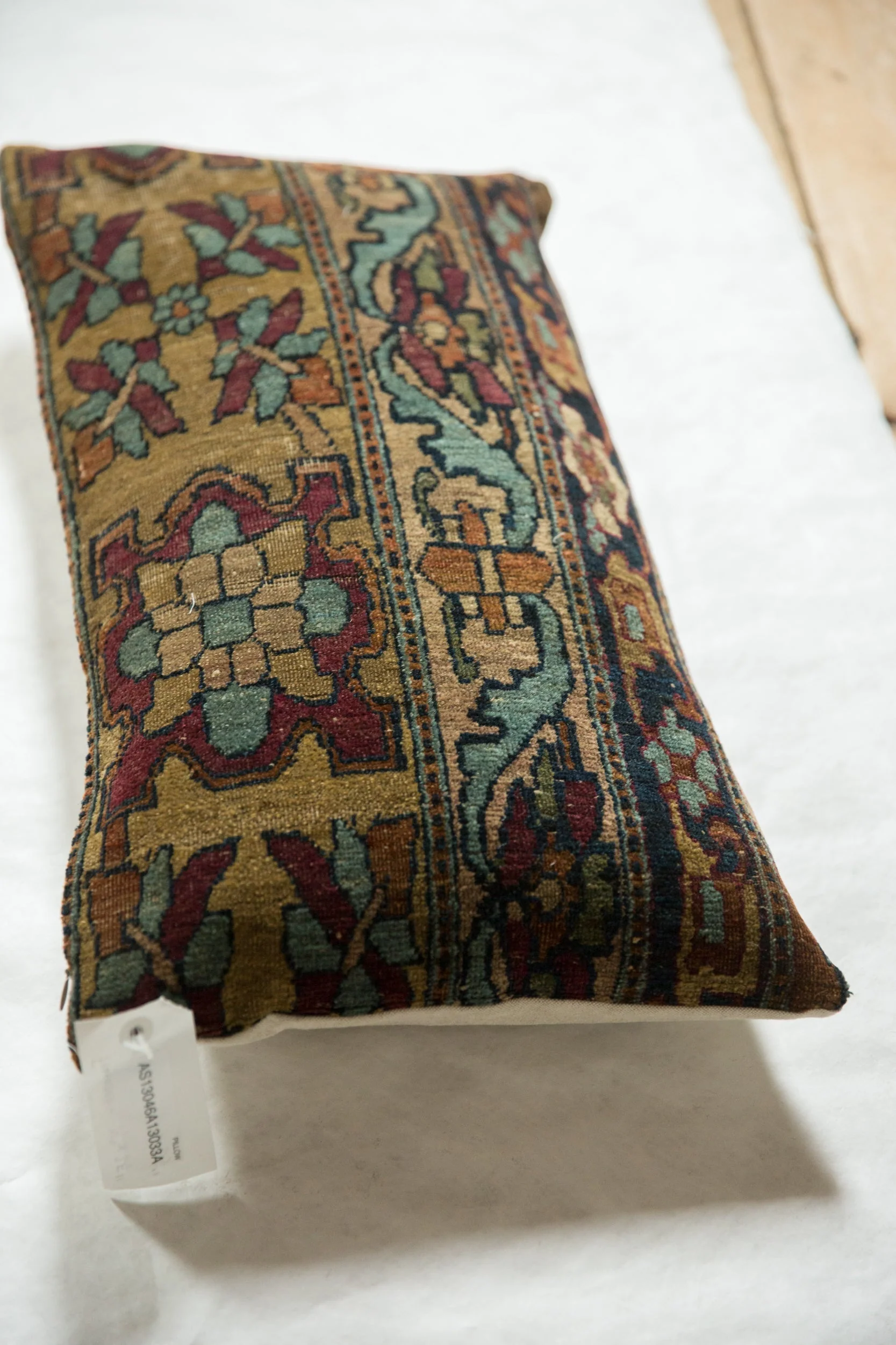 Antique Kerman Rug Fragment Pillow - Image 3