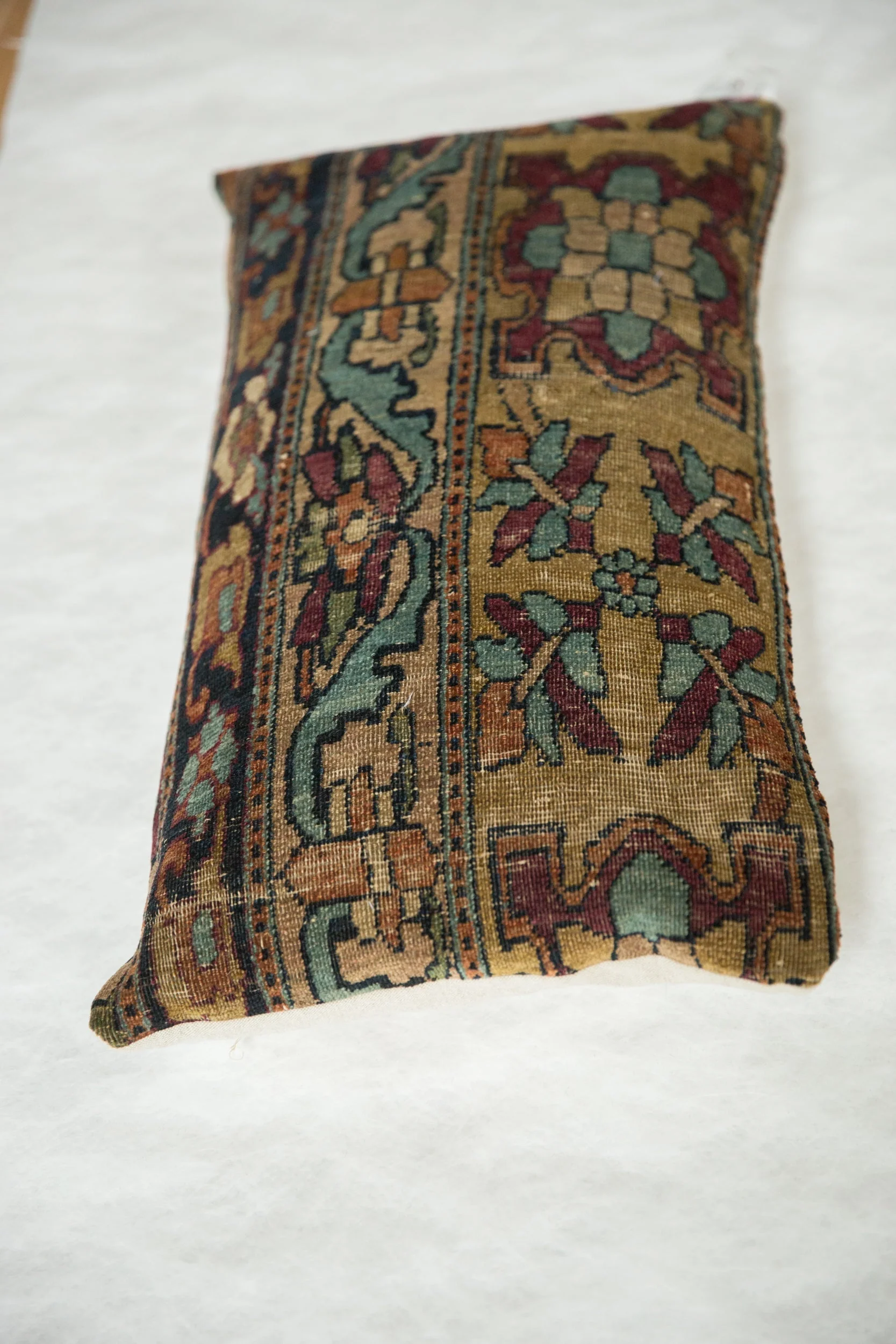 Antique Kerman Rug Fragment Pillow - Image 4