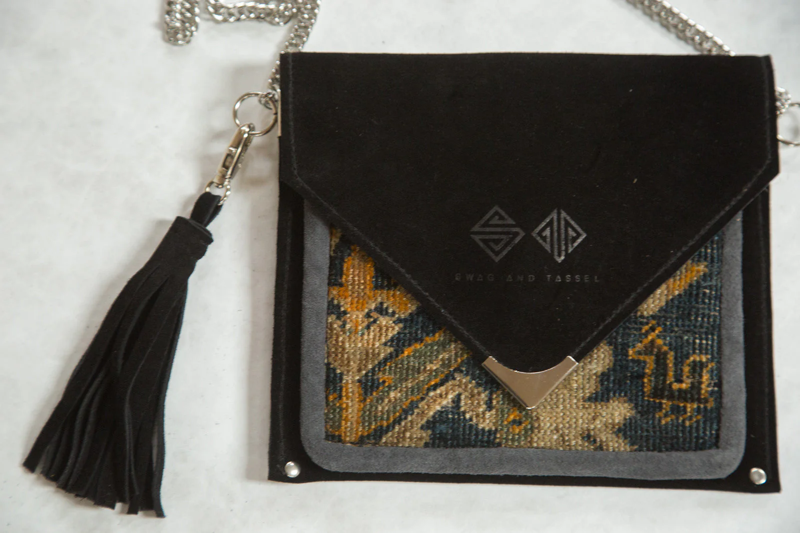 Antique Turkish Rug Fragment Bag - Image 4