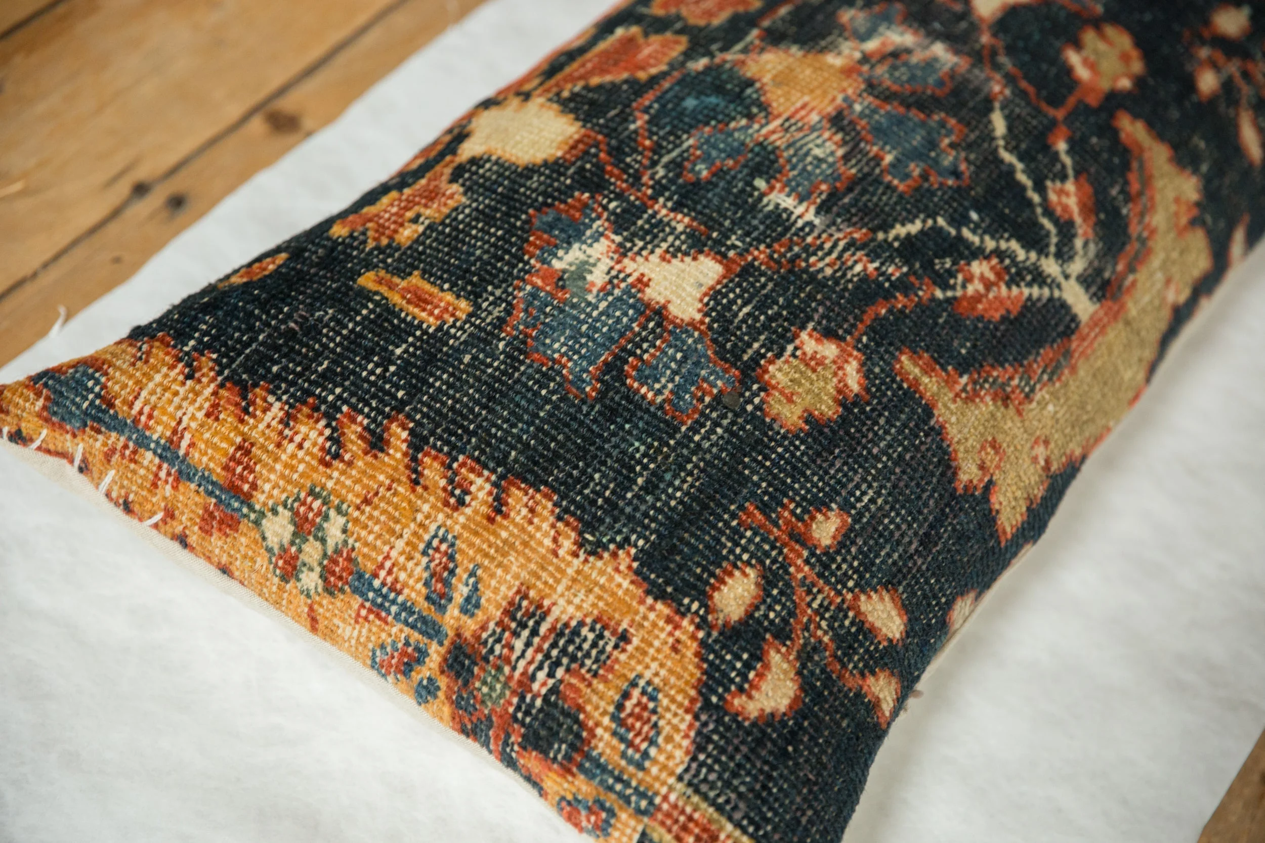 Antique Ziegler Mahal Rug Fragment Pillow - Image 3
