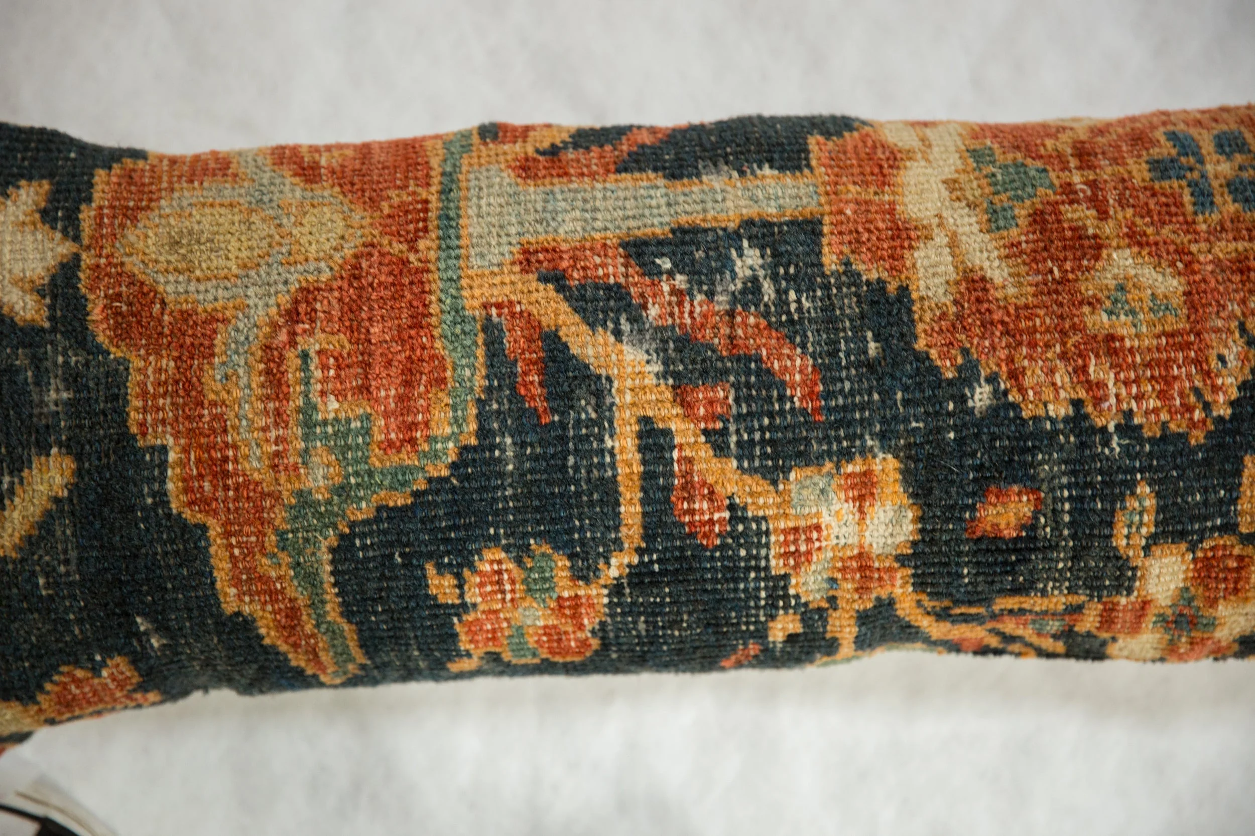 Antique Ziegler Mahal Rug Fragment Pillow - Image 2