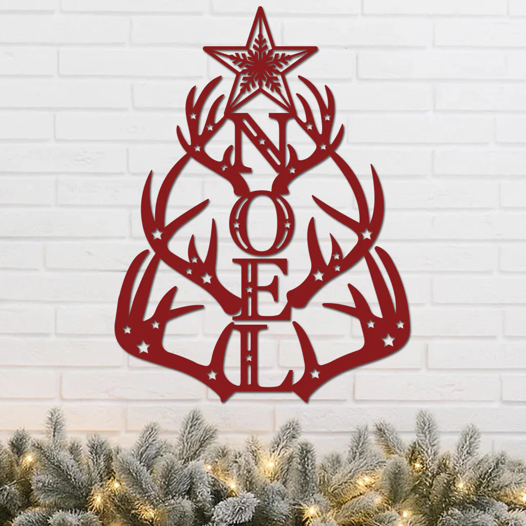 Antler tree with Holiday NOEL - Image 2