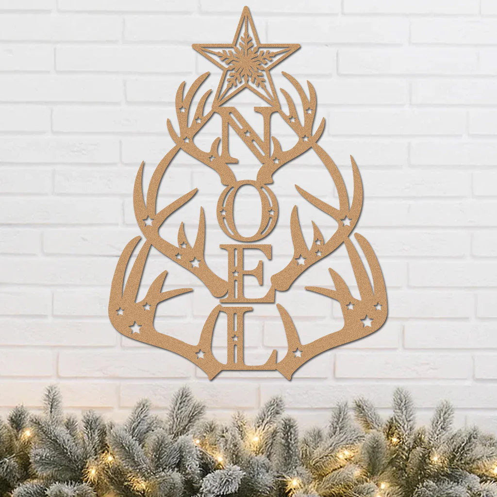 Antler tree with Holiday NOEL - Image 5