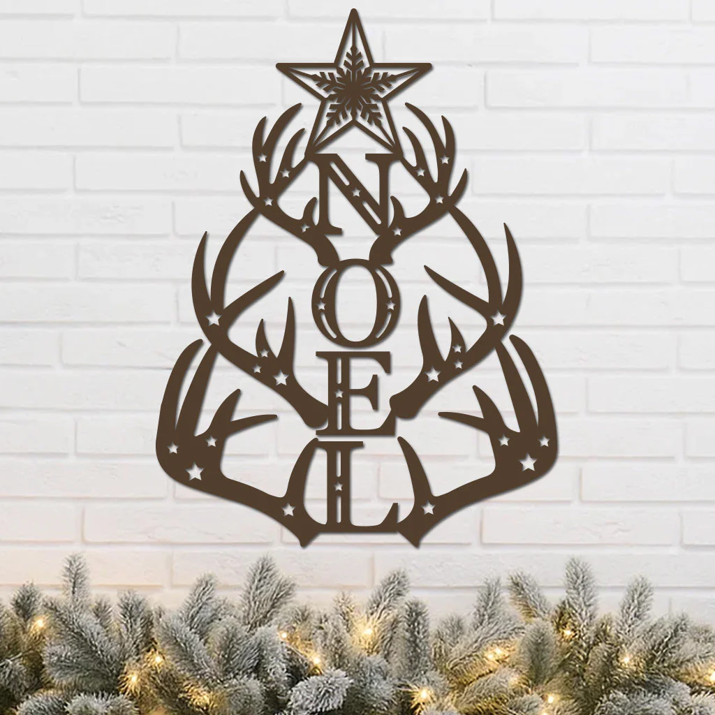 Antler tree with Holiday NOEL - Image 7