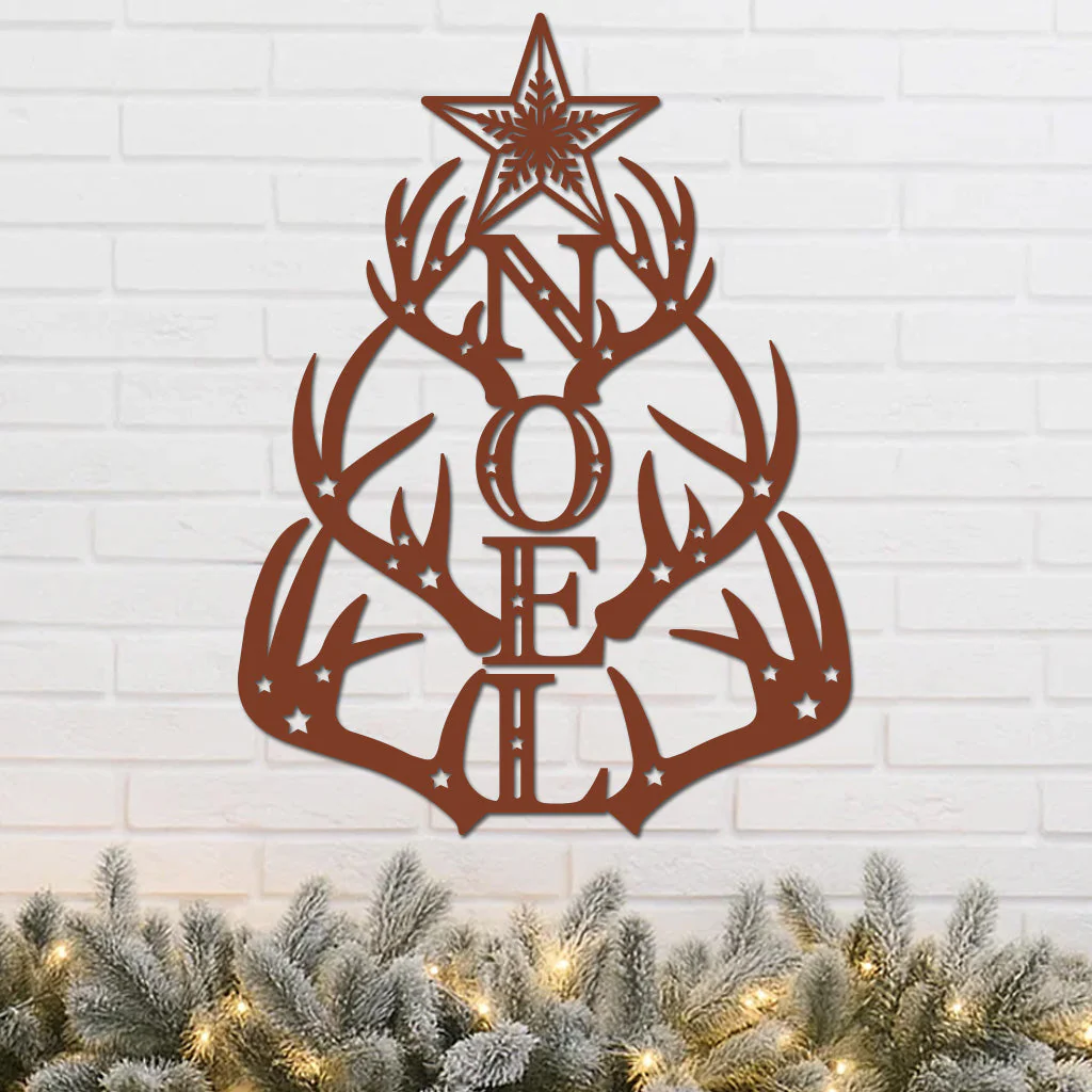 Antler tree with Holiday NOEL - Image 8