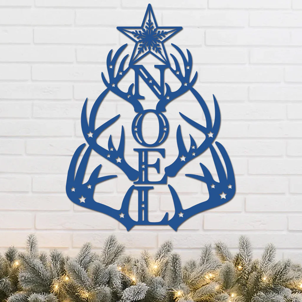 Antler tree with Holiday NOEL - Image 9
