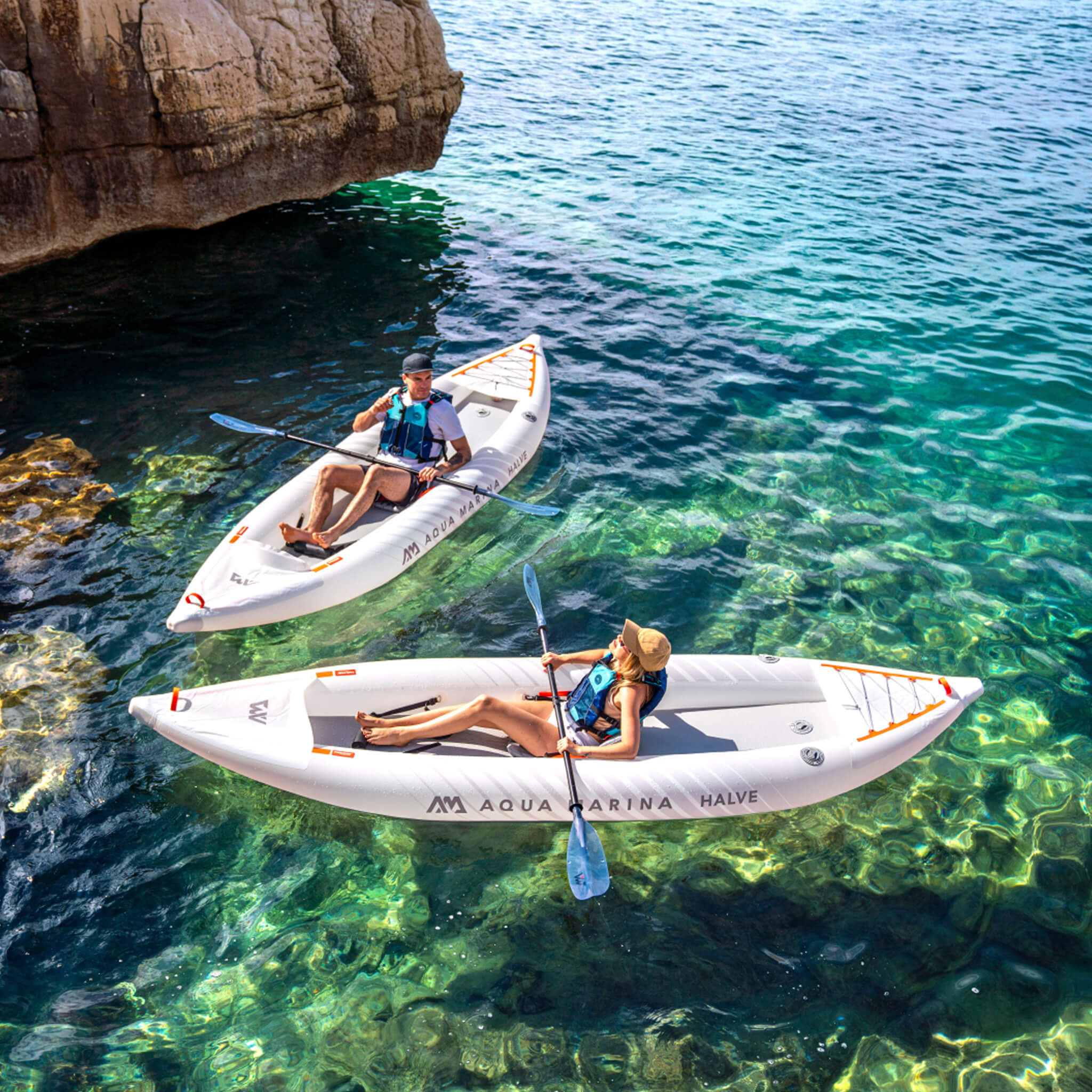 Aqua Marina Halve Ultra-Light Packayak™ 2-Person Kayak With DWF Deck [Paddle Excluded] [HA-398] (SAK41876) - Image 6