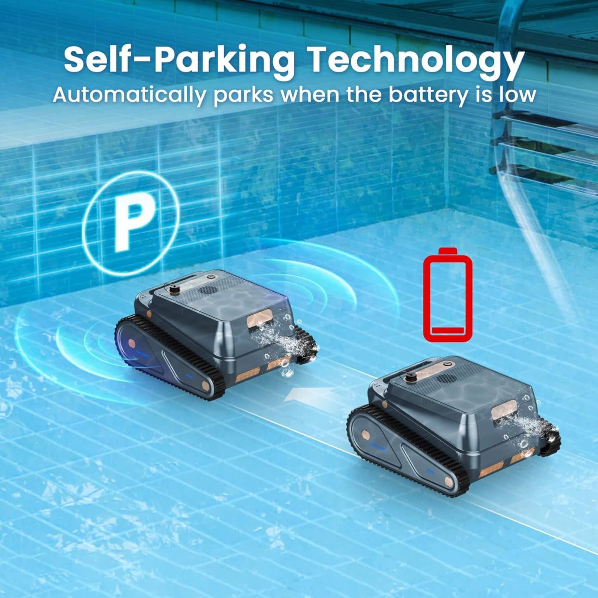 AquaBot Smart Robotic Pool Cleaner With Fast Charging (SAK73916) - Image 3