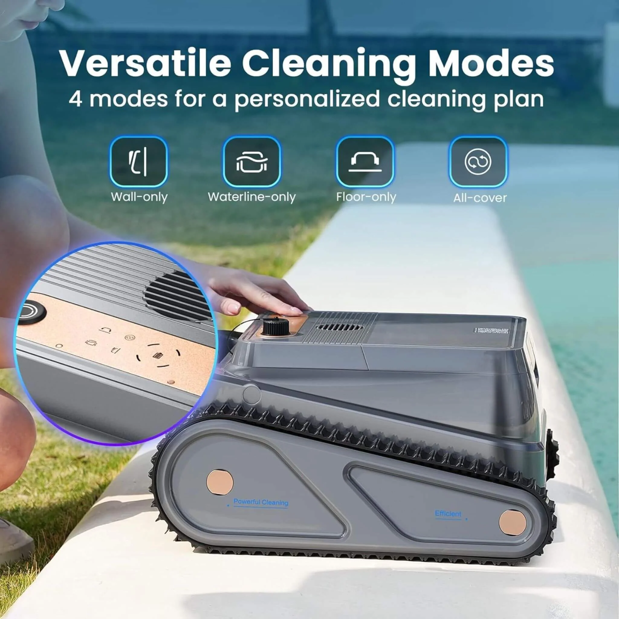 AquaBot Smart Robotic Pool Cleaner With Fast Charging (SAK73916) - Image 7