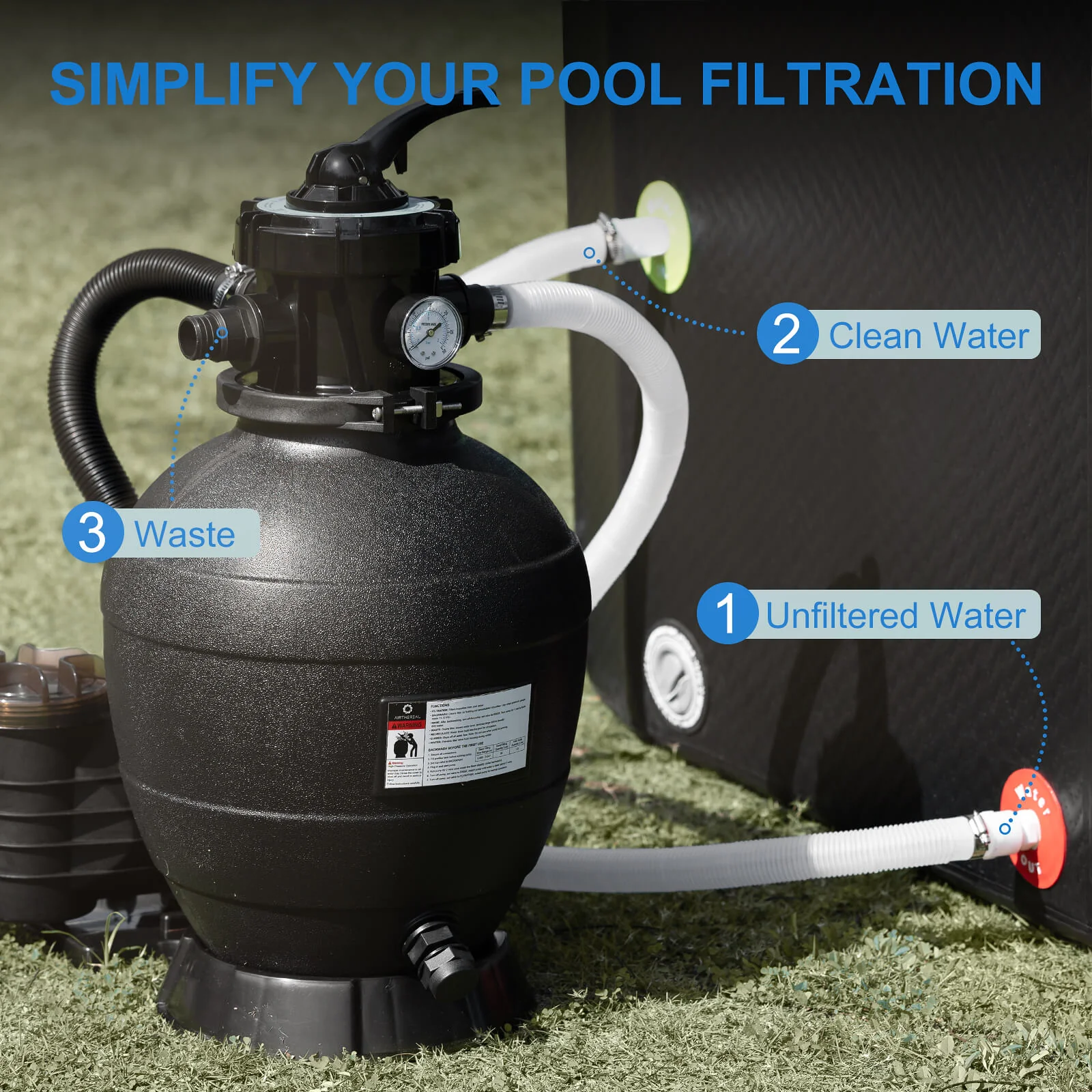 AquaMind AM13 Sand Filter Pump - Image 5