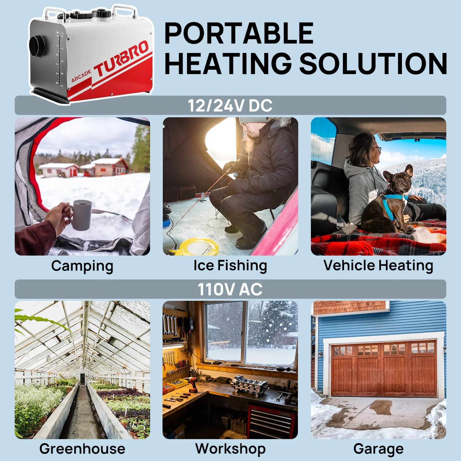 Arcade H8BP Diesel Heater, 8kW Triple Power, All-in-One Compact - Image 7