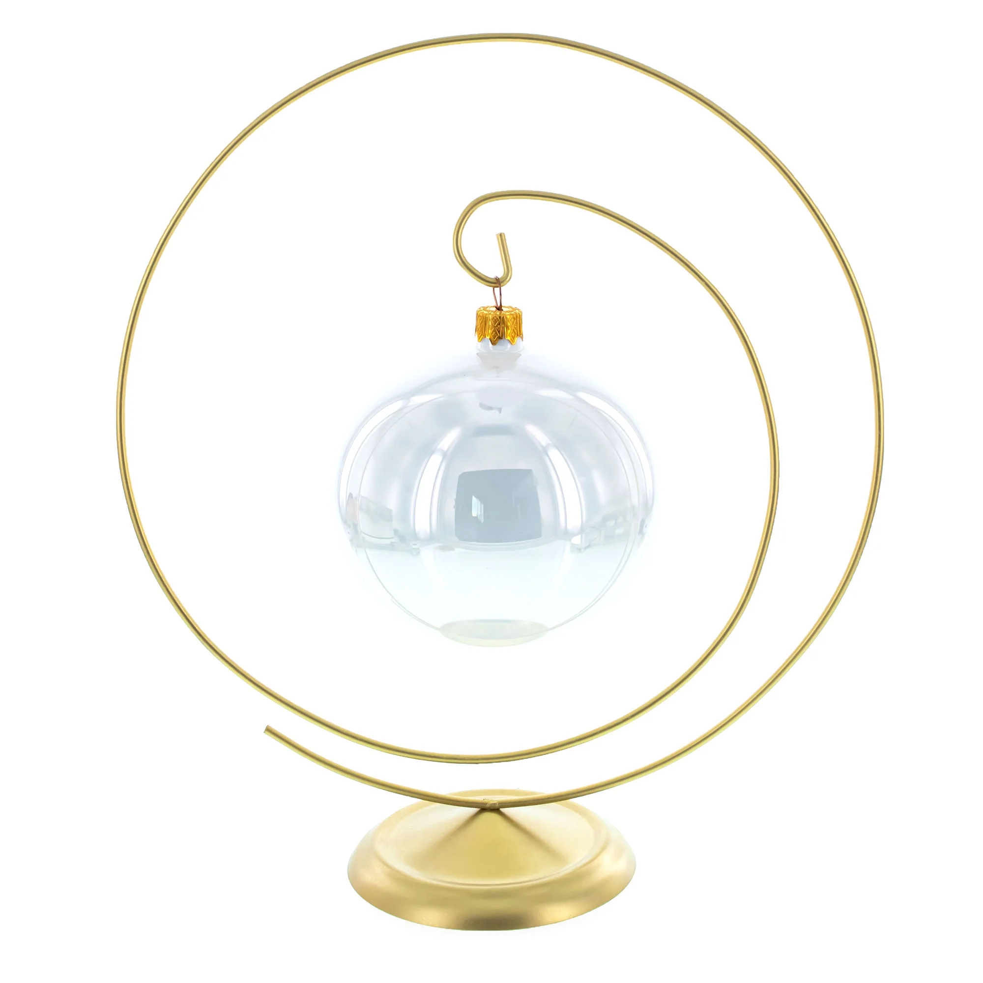 Art Deco Swirl Gold Metal Ornament Display Stand 10 Inches (Poland) - Image 2