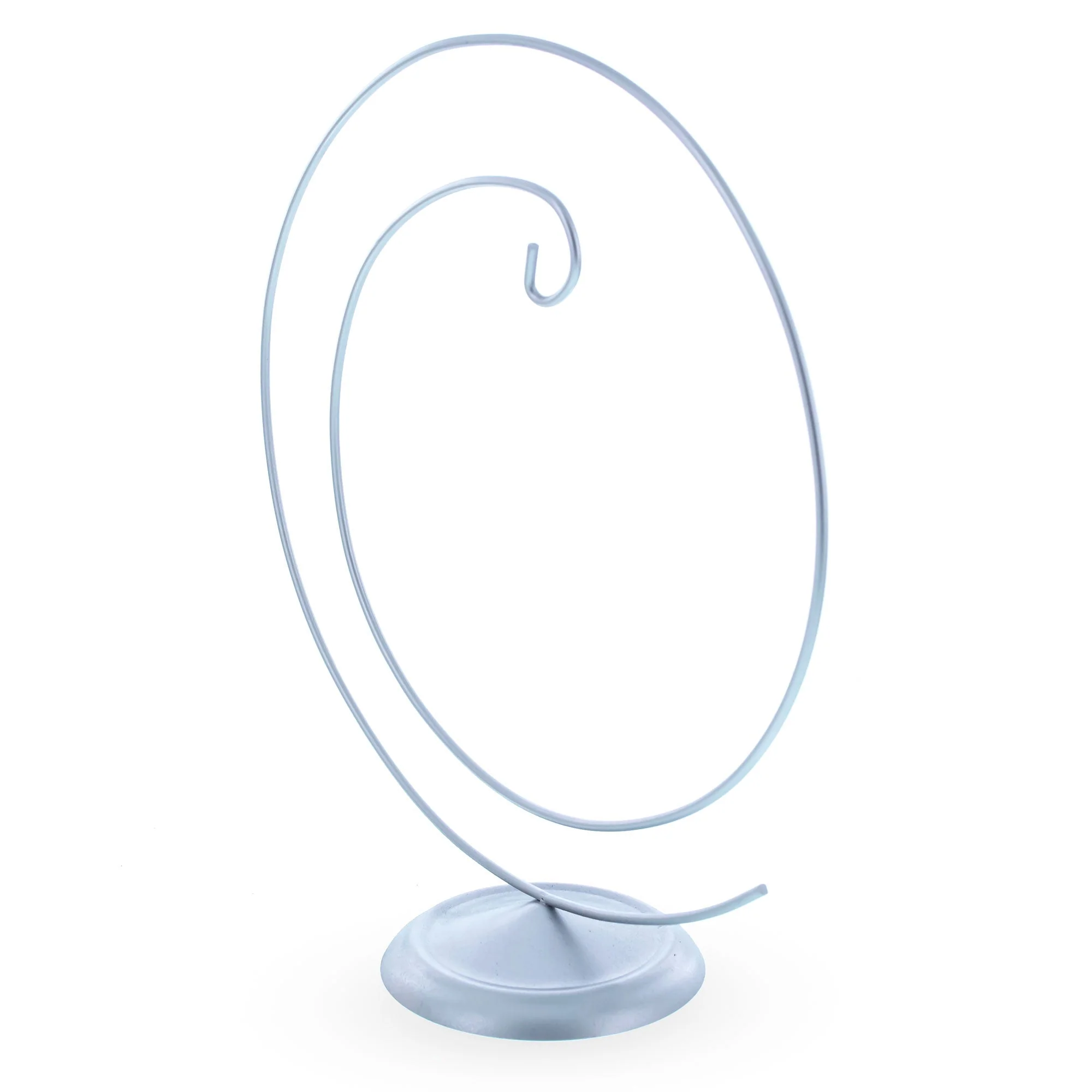 Art Deco Swirl Silver Metal Ornament Display Stand 10 Inches (Poland) - Image 4