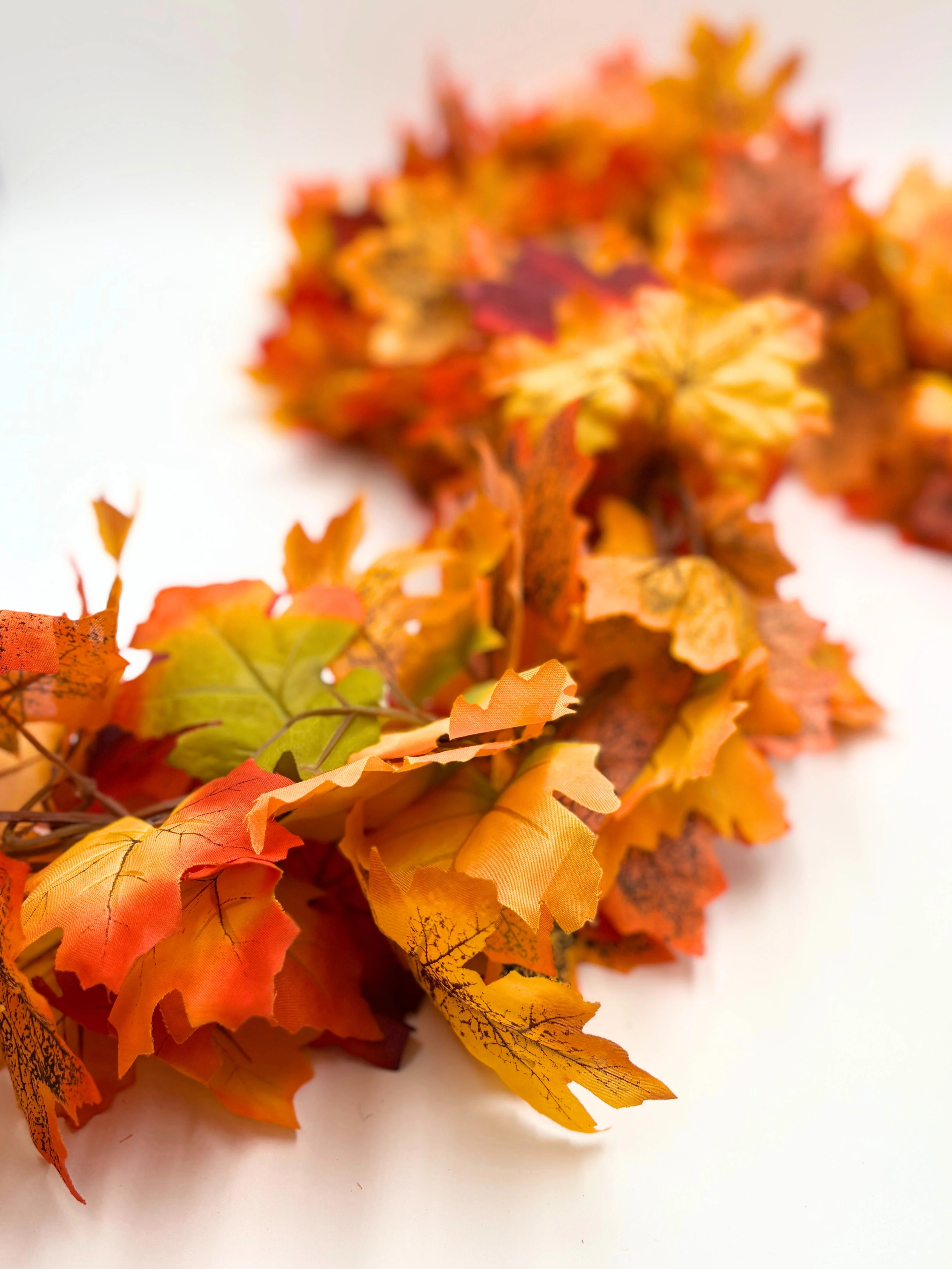 Artificial Orange Maple Leaf Garland - Image 3
