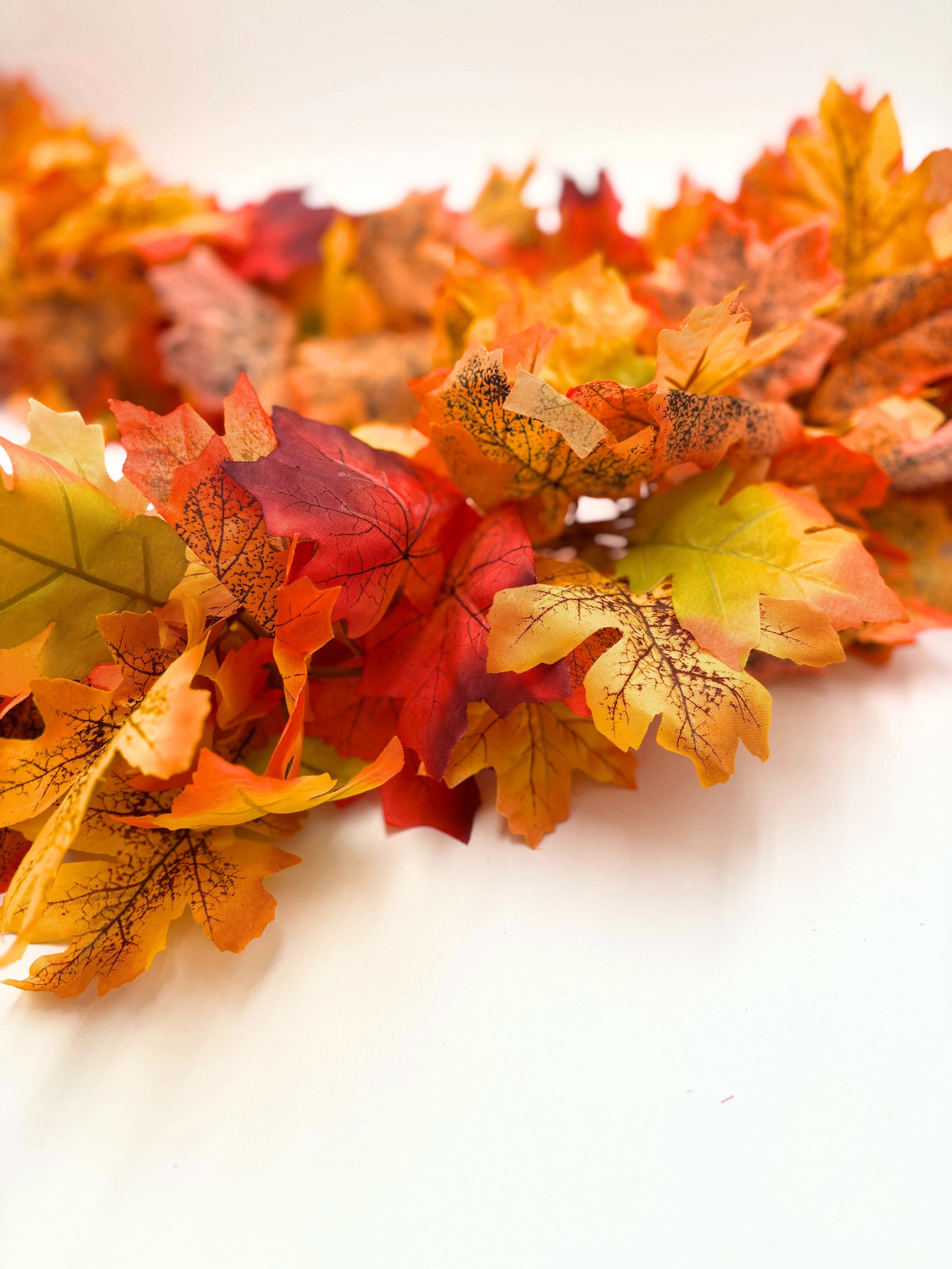 Artificial Orange Maple Leaf Garland - Image 4