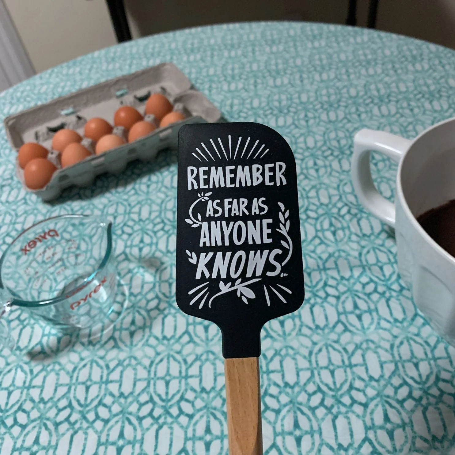 As Far As Anyone Knows We Are A Nice And Normal Family Spatula With A Wooden Handle - Image 2