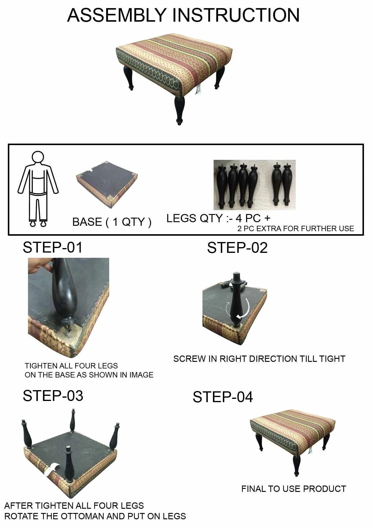 Astaffort Traditional Ottoman - Image 3