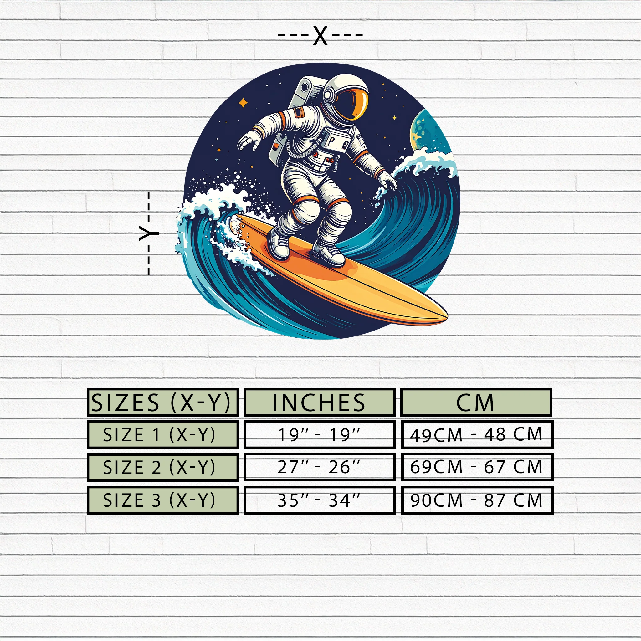 Astronaut Surfing Metal Wall Art – Space Wave UV Printed Decor-KAFUVM010 - Image 9