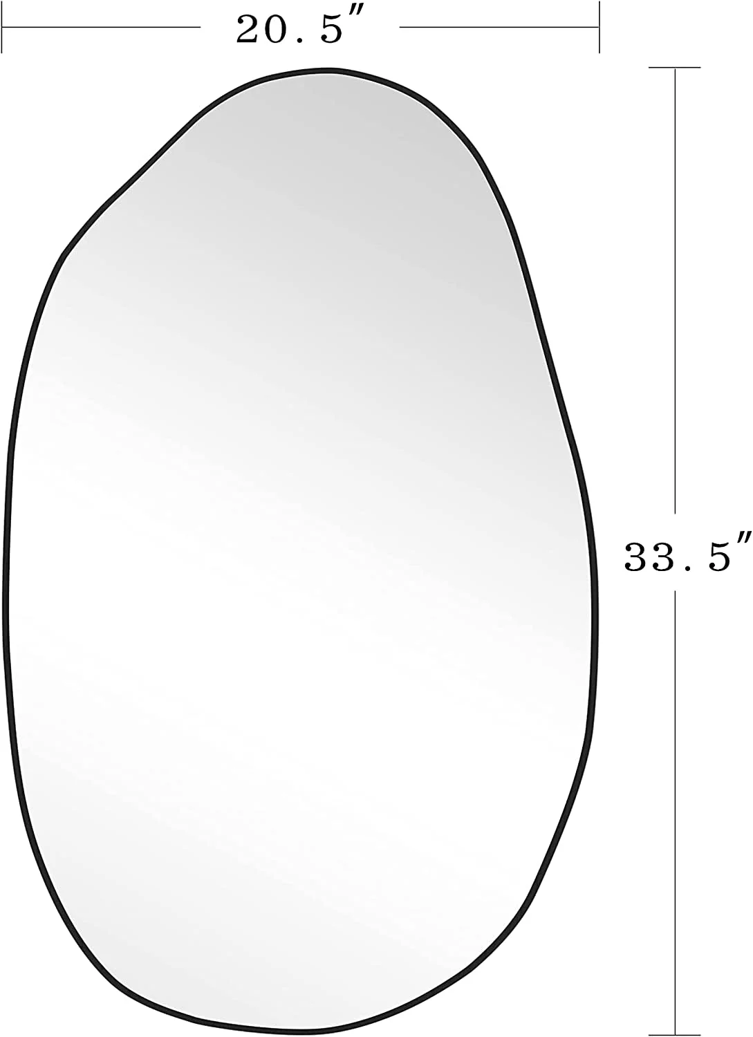 Asymmetrical Wood Framed Wall Mirror for Decoration - Image 7