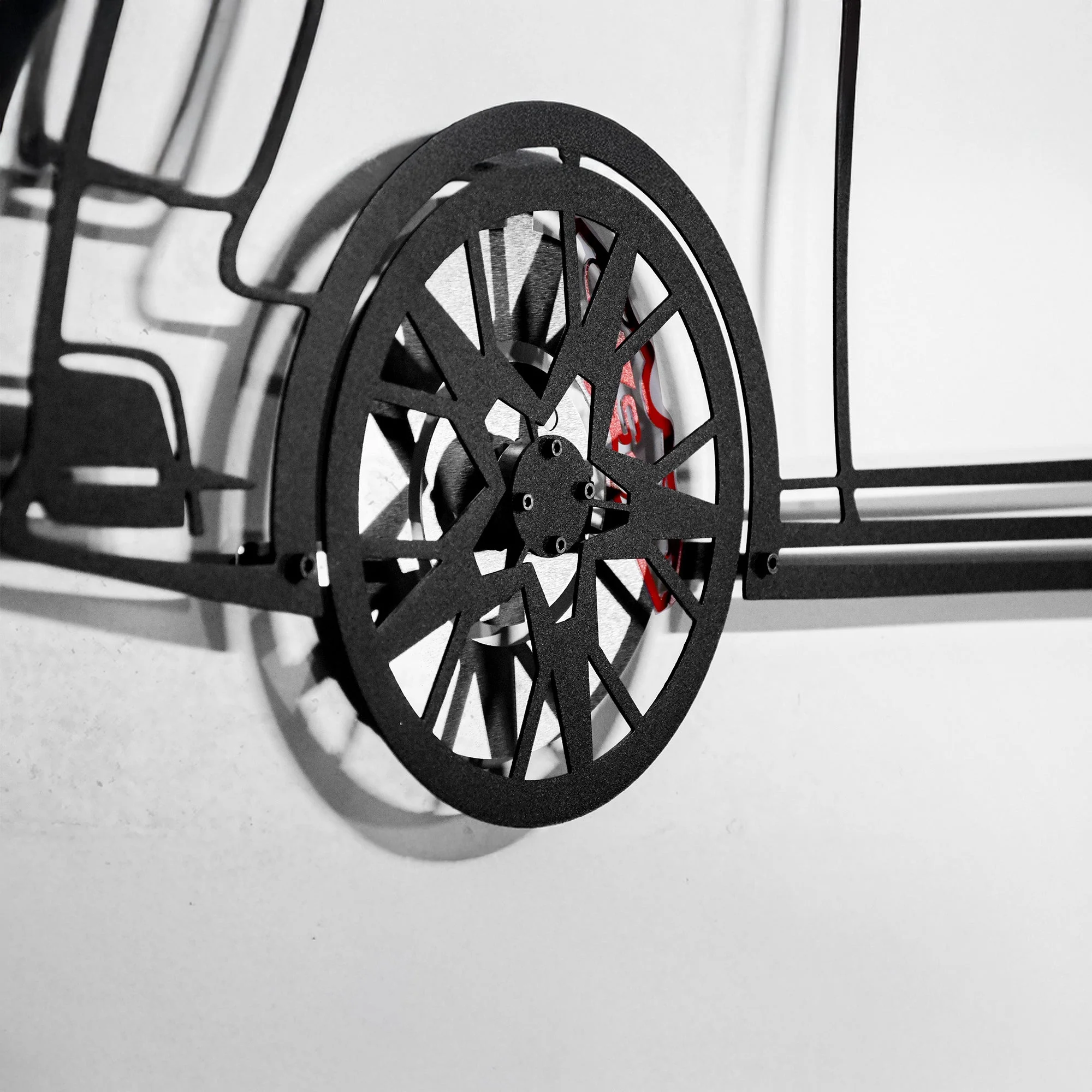 Audi S4 Wall Art – Steel Silhouette with Spinning Wheels -KAFMEKA011 - Image 7