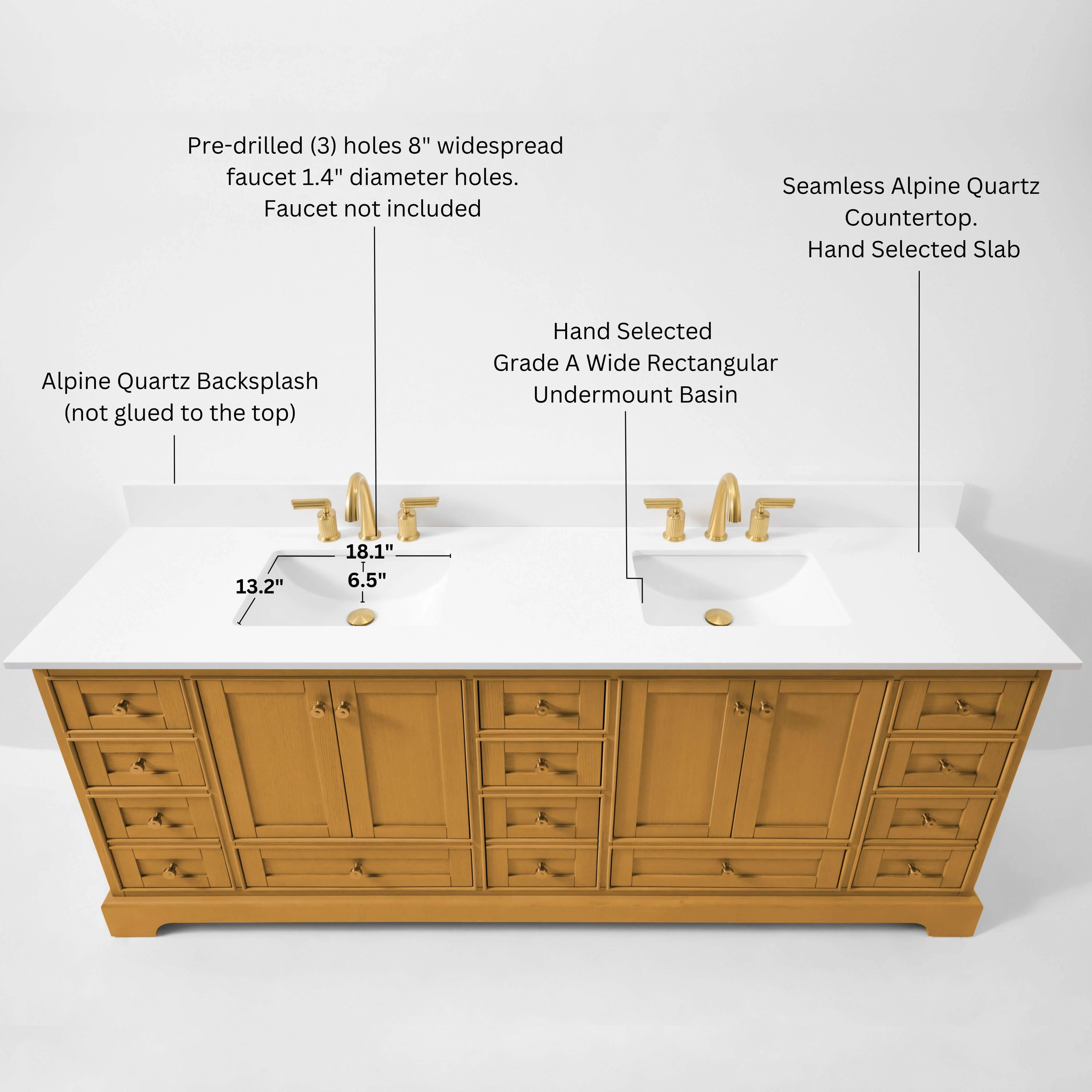 Audrey Bathroom Vanity in Sienna Finish - Image 3