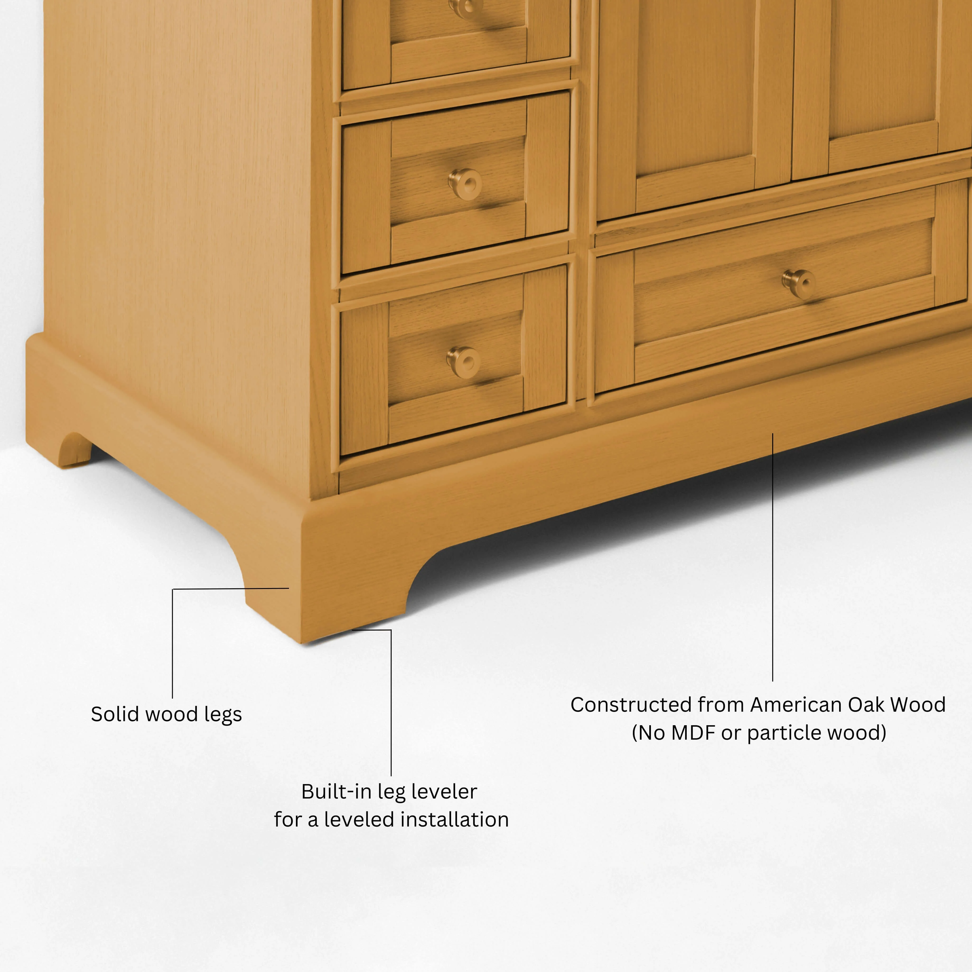 Audrey Bathroom Vanity in Sienna Finish - Image 5