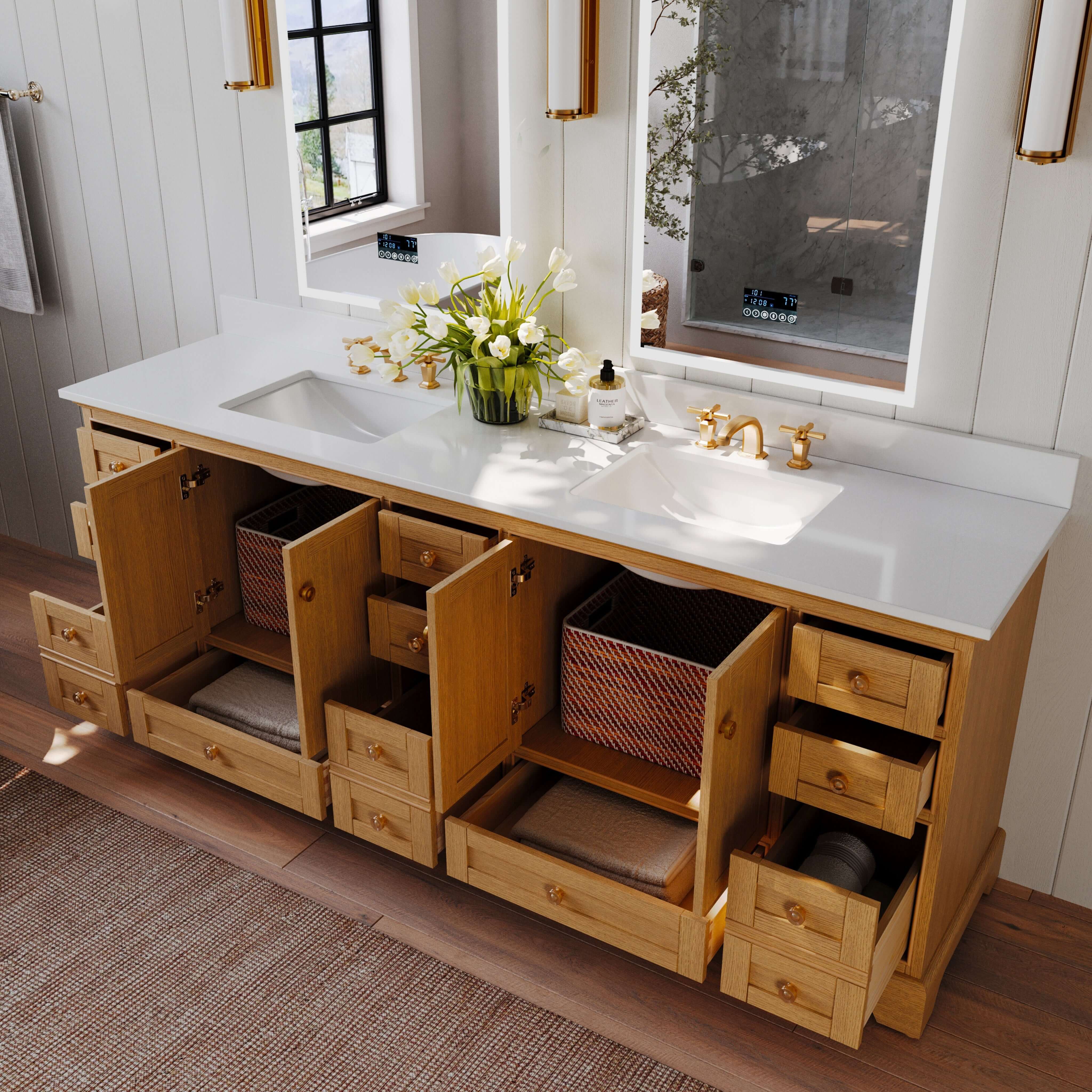 Audrey Bathroom Vanity in Sienna Finish - Image 7
