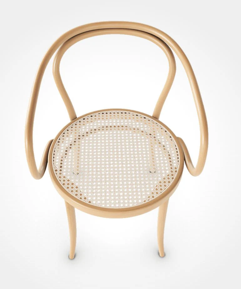 August Thonet No. 30 Bentwood Chair by Ton - Natural Beech / Cane Seat - Image 2