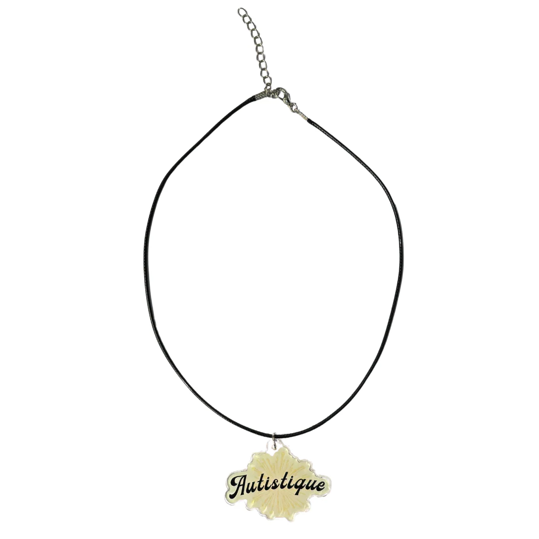 Autistique Autism Pride Acrylic Pendant Necklace - Image 6