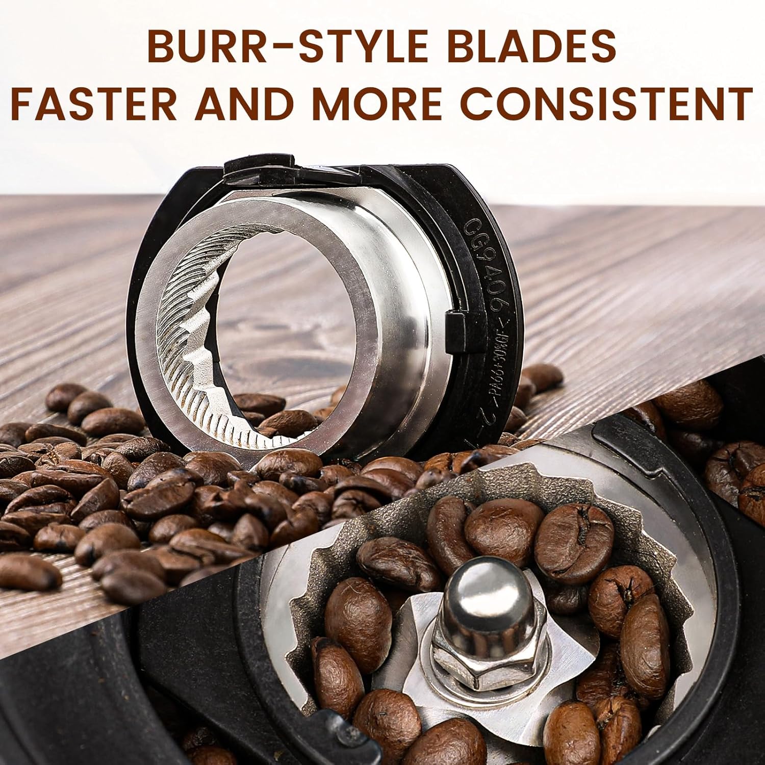 Automatic Coffee Grinder, Electric Burr One-Touch Grinder with 35 Grind Settings for Drip/Espresso/PourOver/ColdBrew, 2-12 Cup Dose Selection B8002 - Image 3